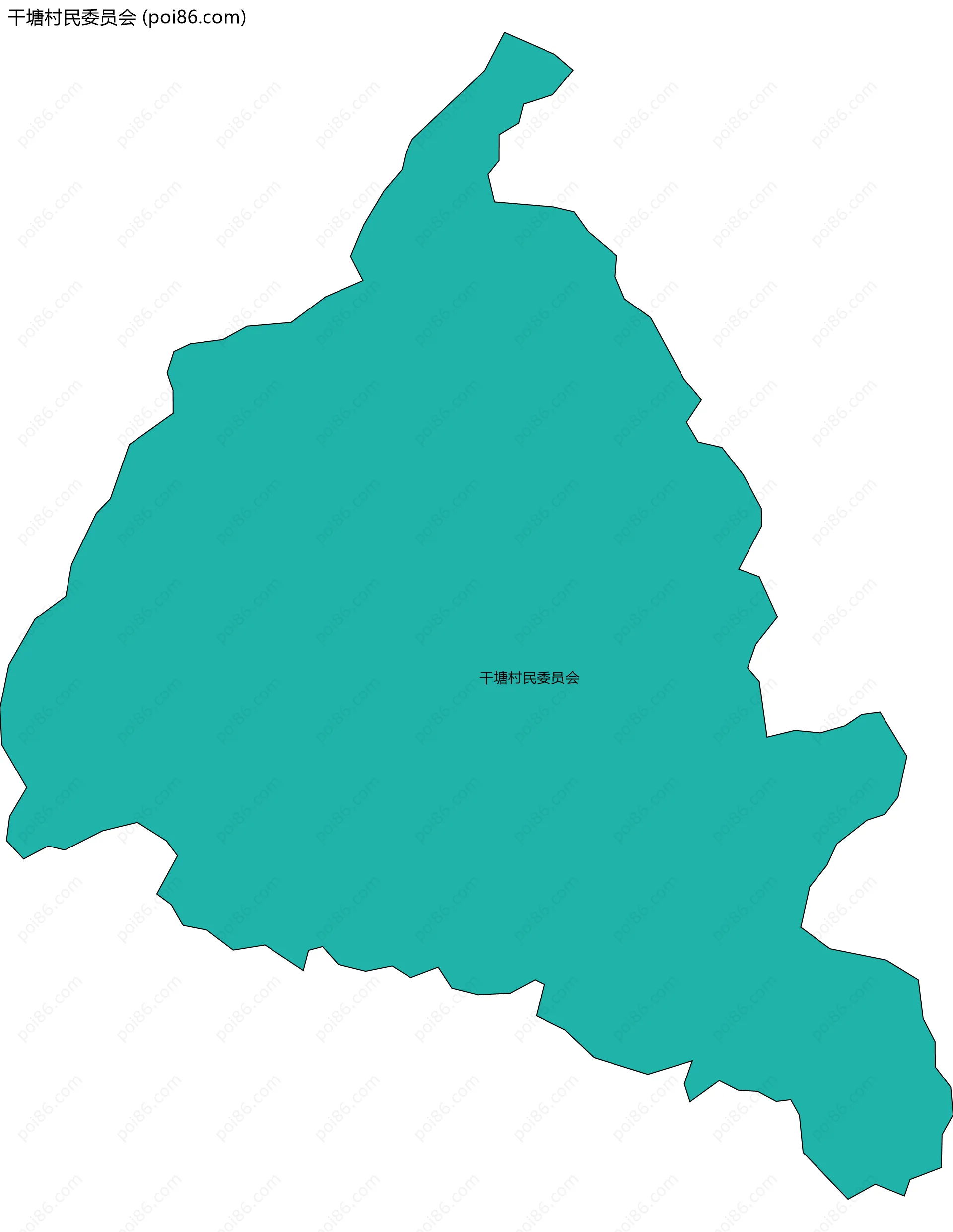 干塘村民委员会边界地图