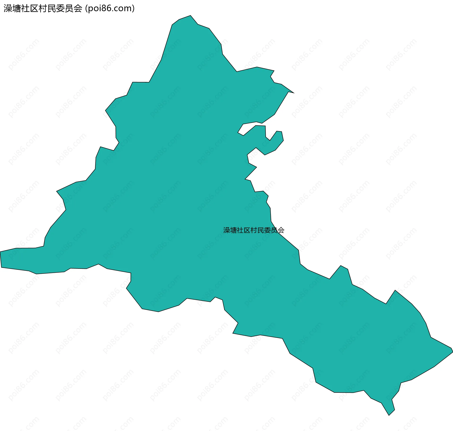 澡塘社区村民委员会边界地图