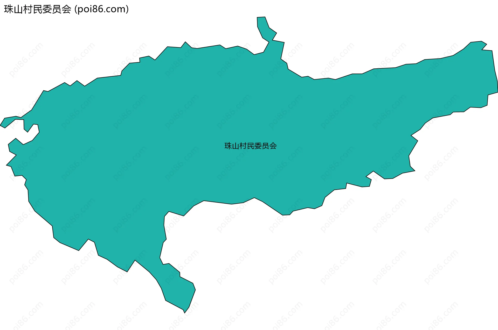 珠山村民委员会边界地图