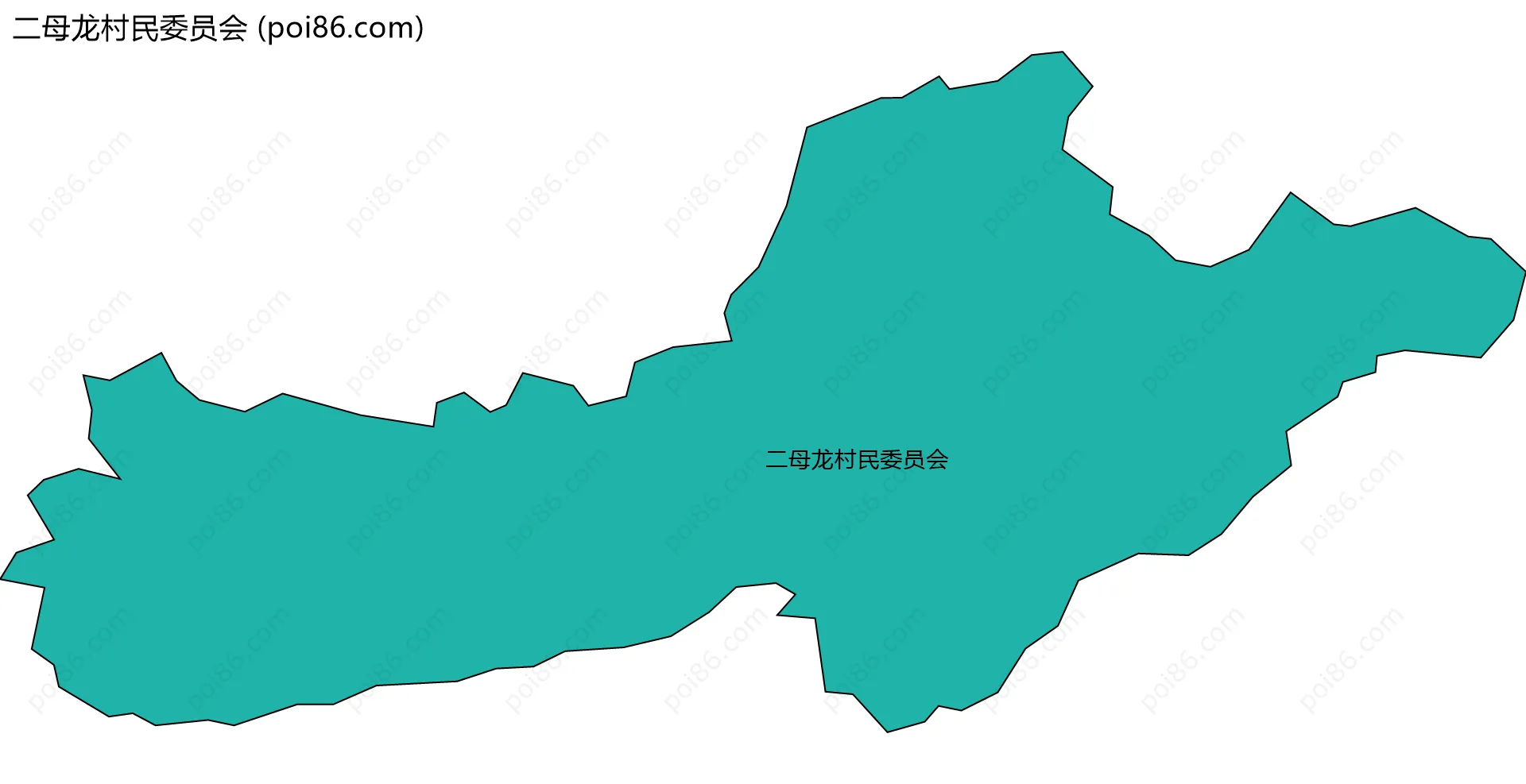二母龙村民委员会边界地图