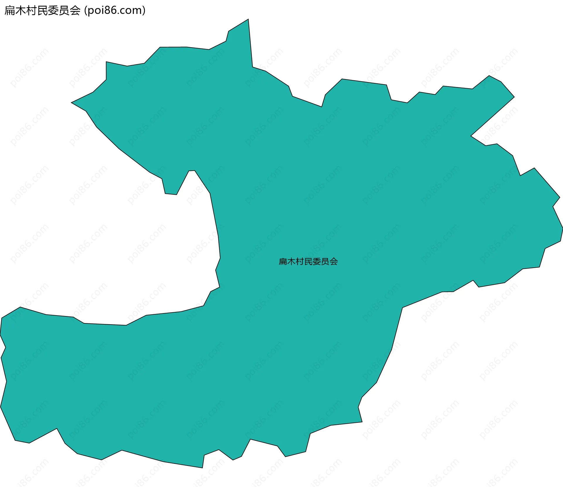 扁木村民委员会边界地图