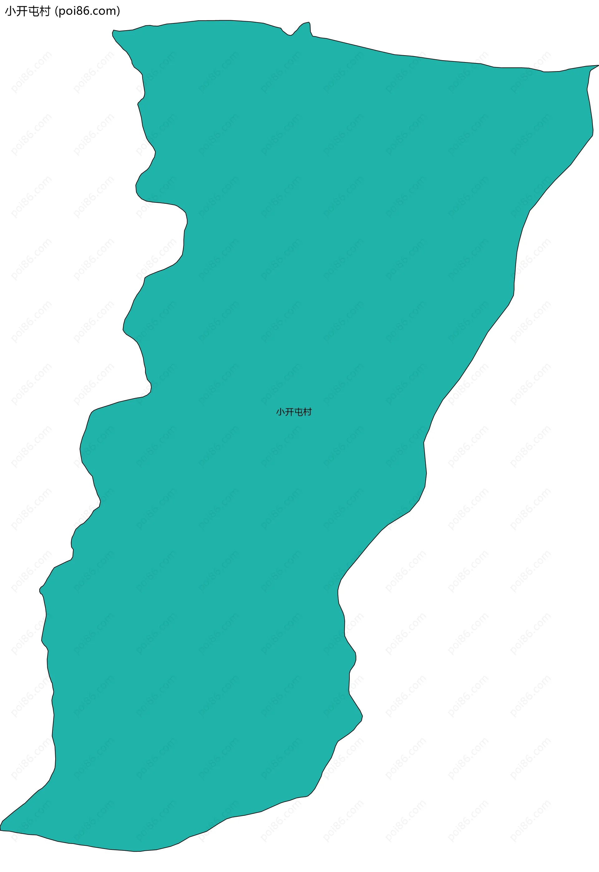 小开屯村边界地图