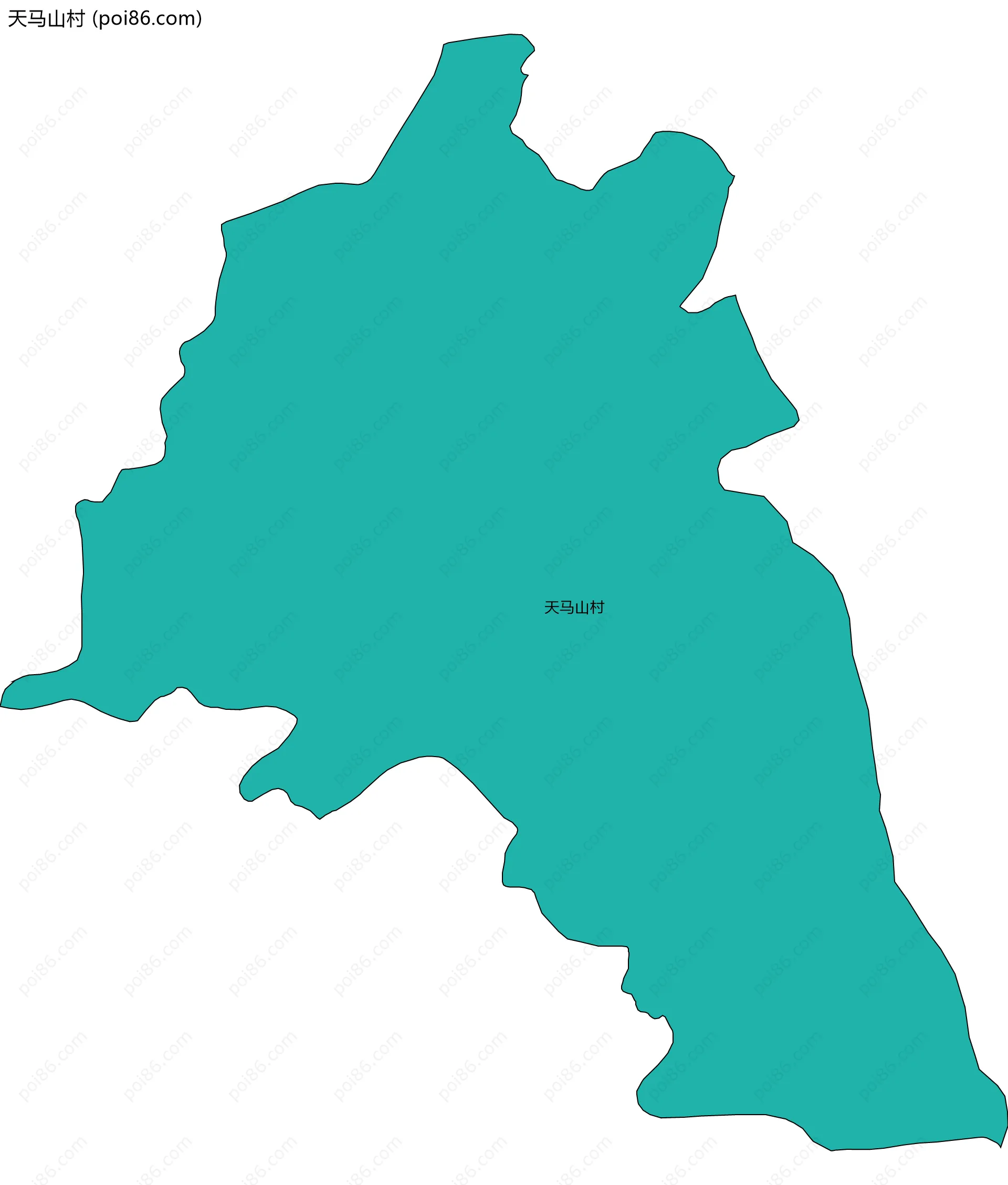 天马山村边界地图