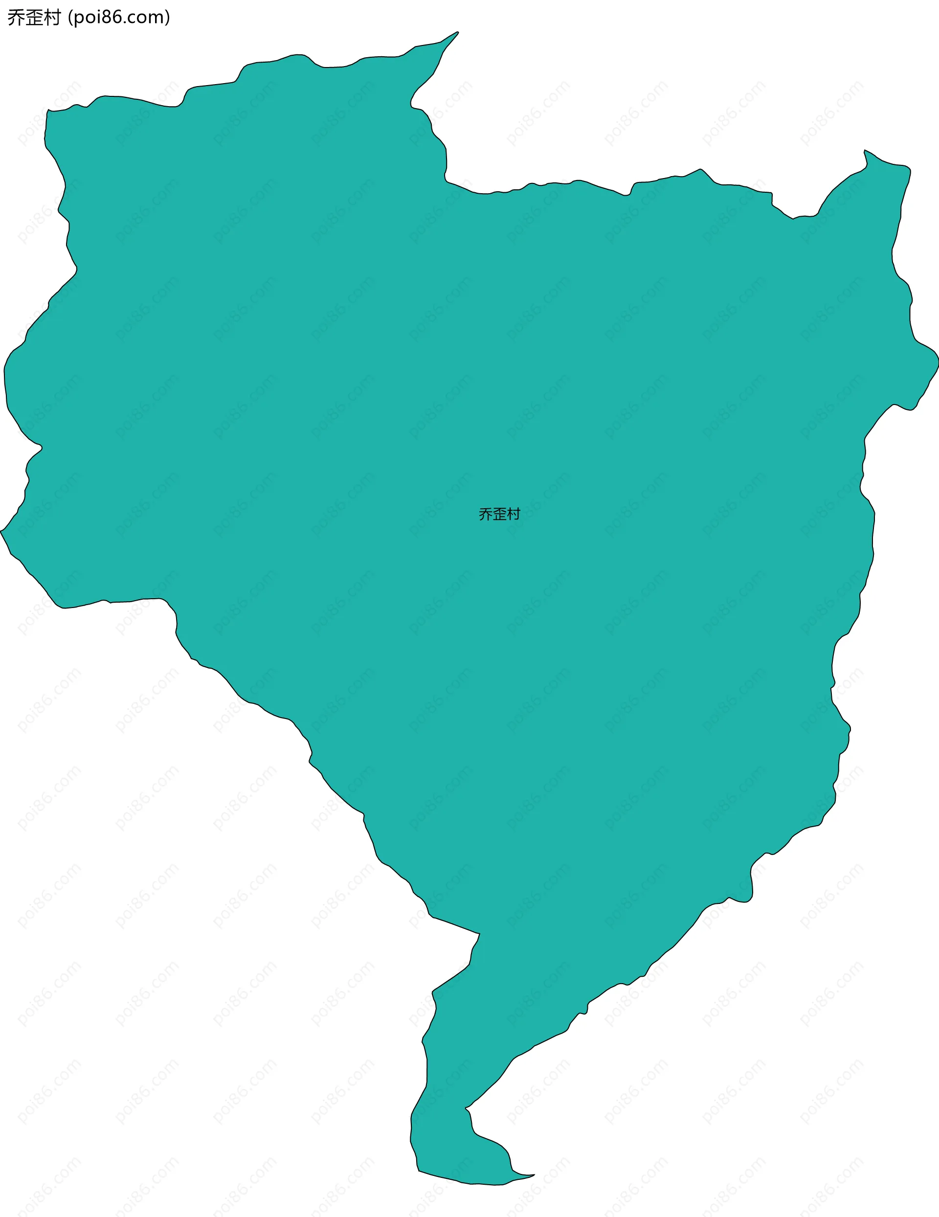 乔歪村边界地图