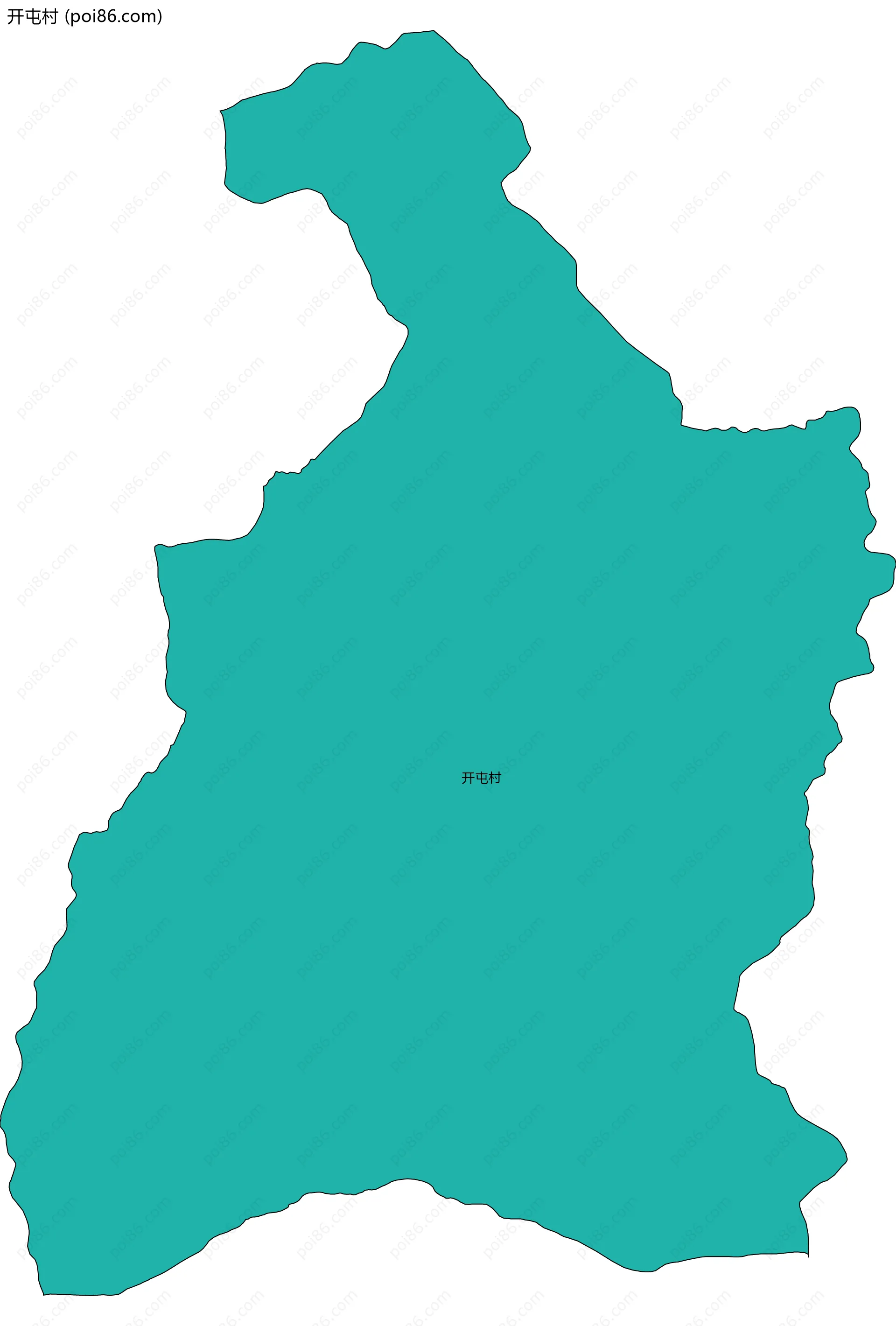 开屯村边界地图