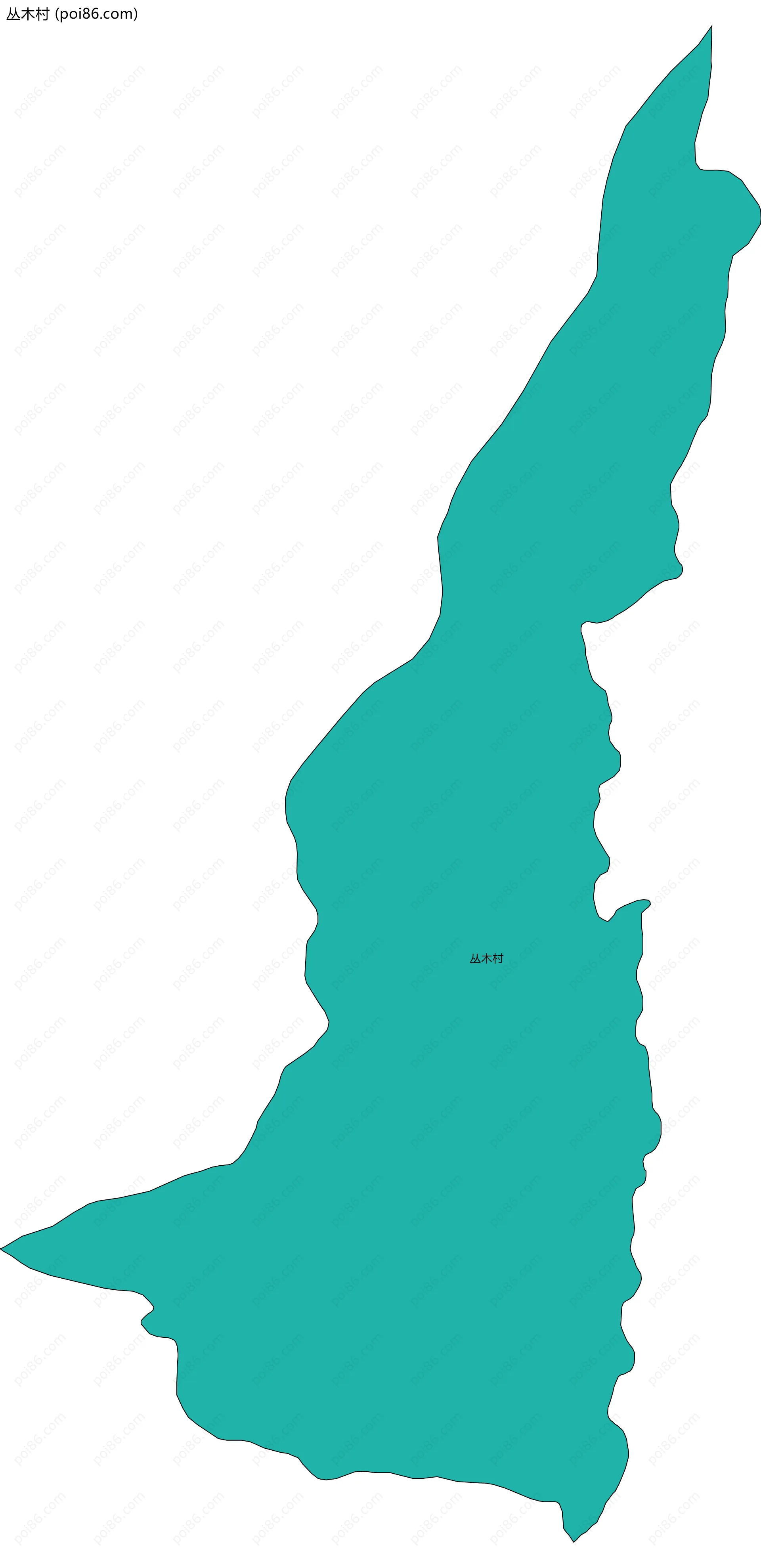 丛木村边界地图