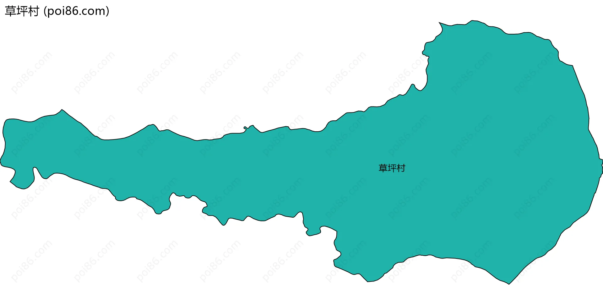 草坪村边界地图