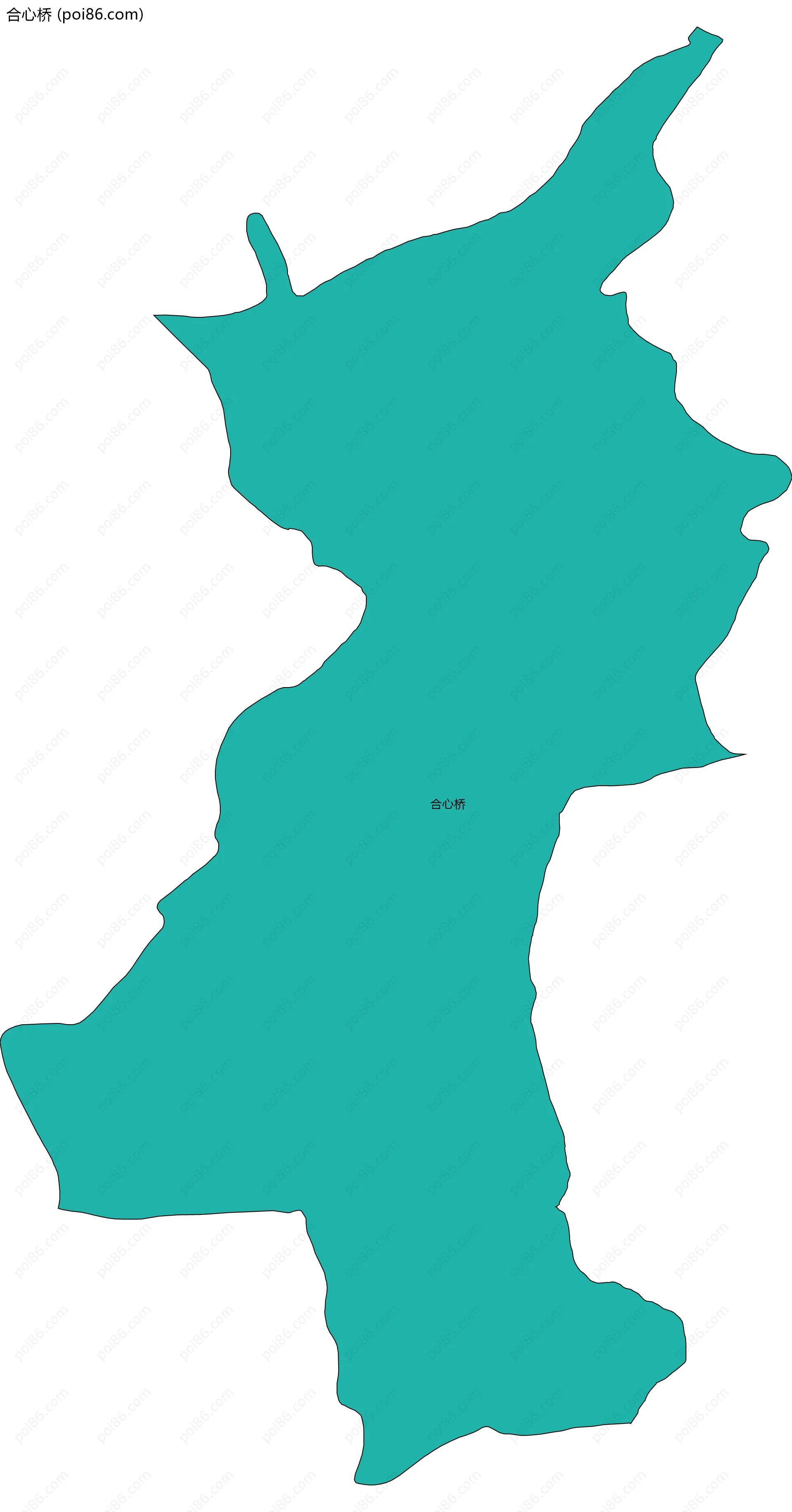 合心桥边界地图