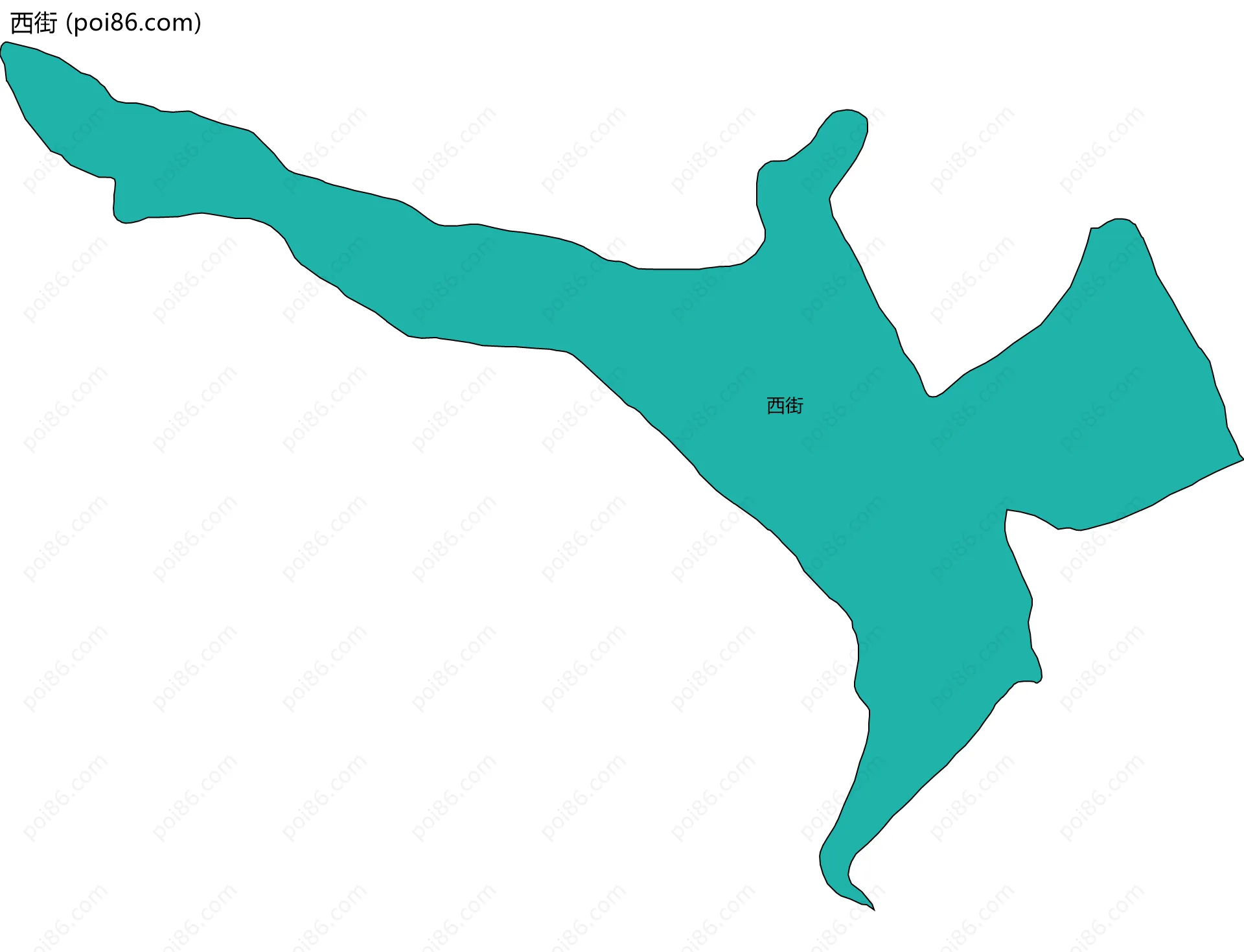 西街边界地图
