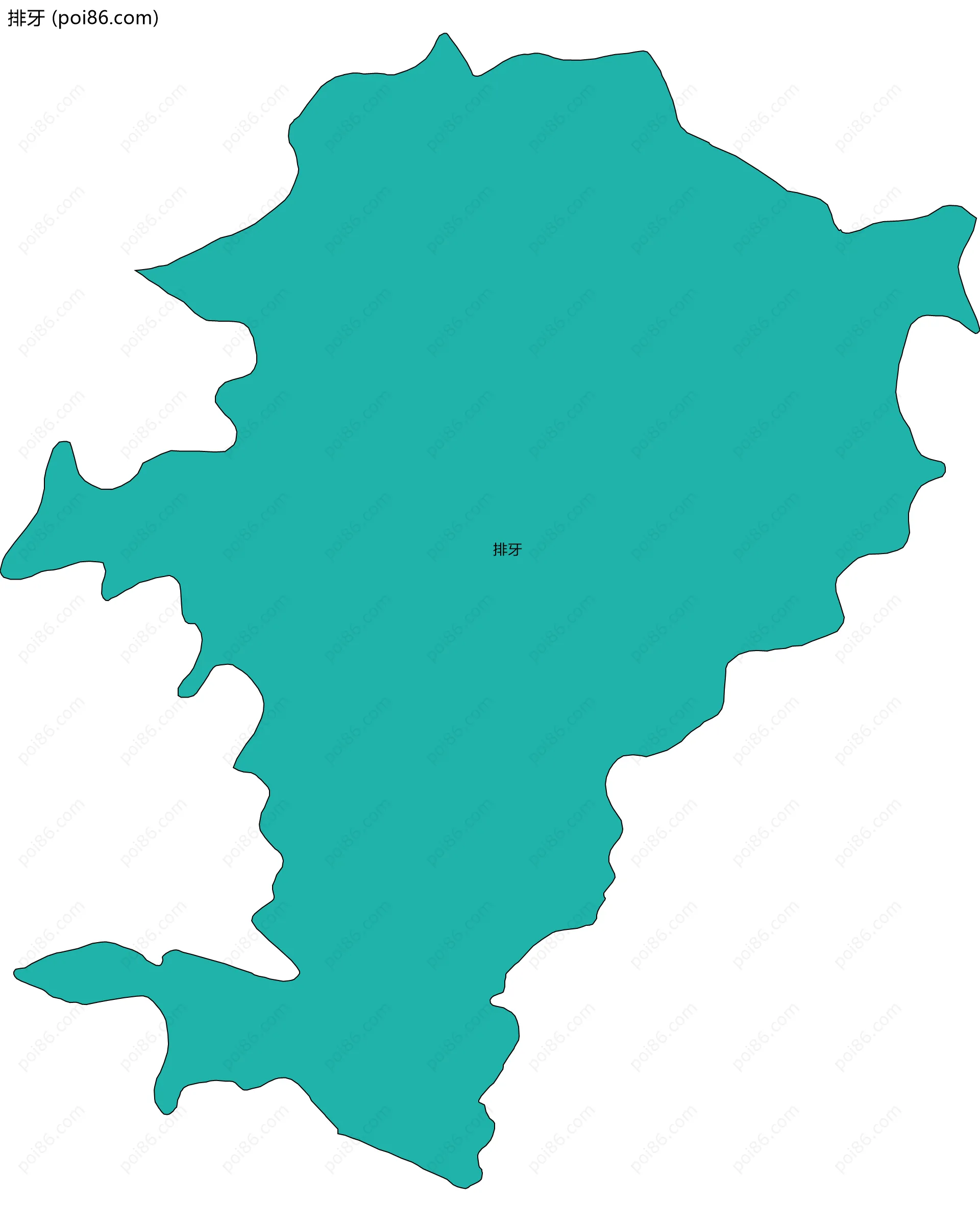 排牙边界地图