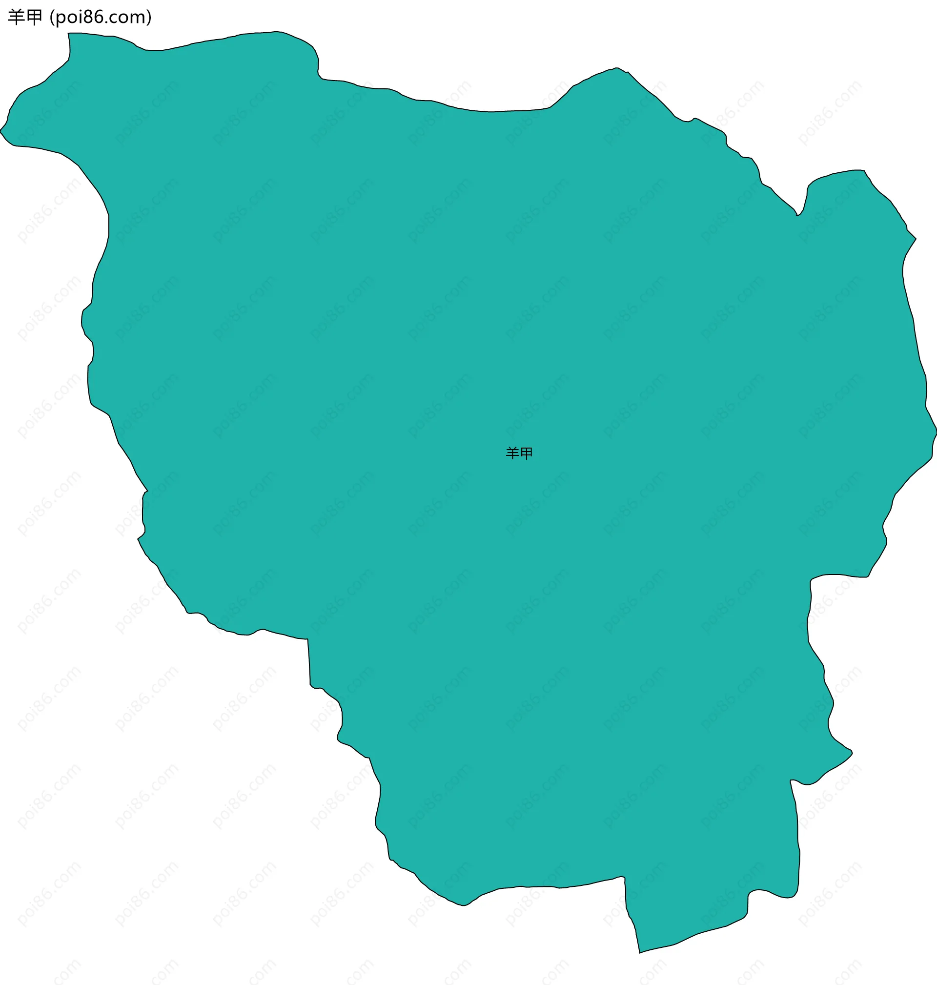 羊甲边界地图