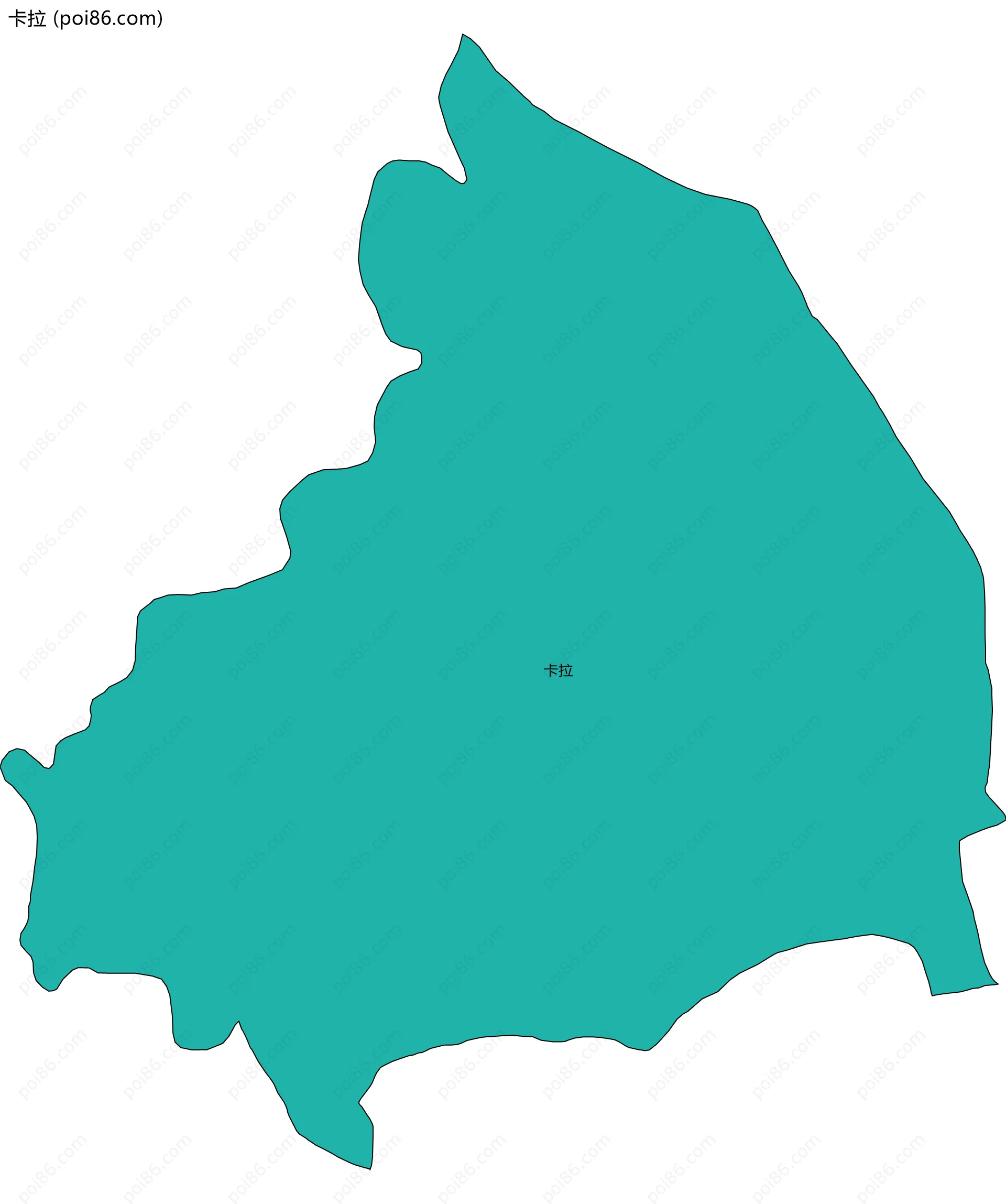 卡拉边界地图