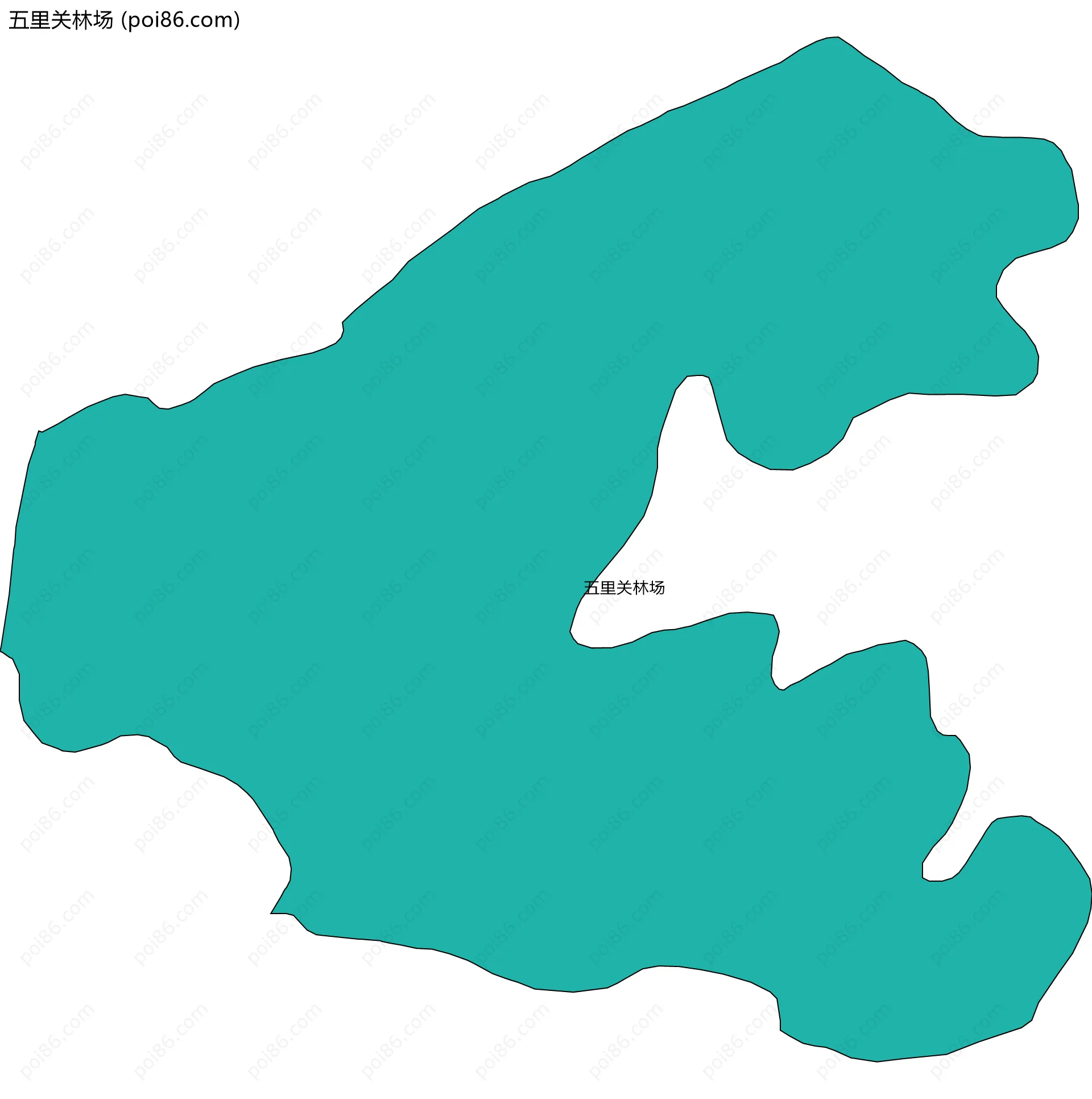 五里关林场边界地图