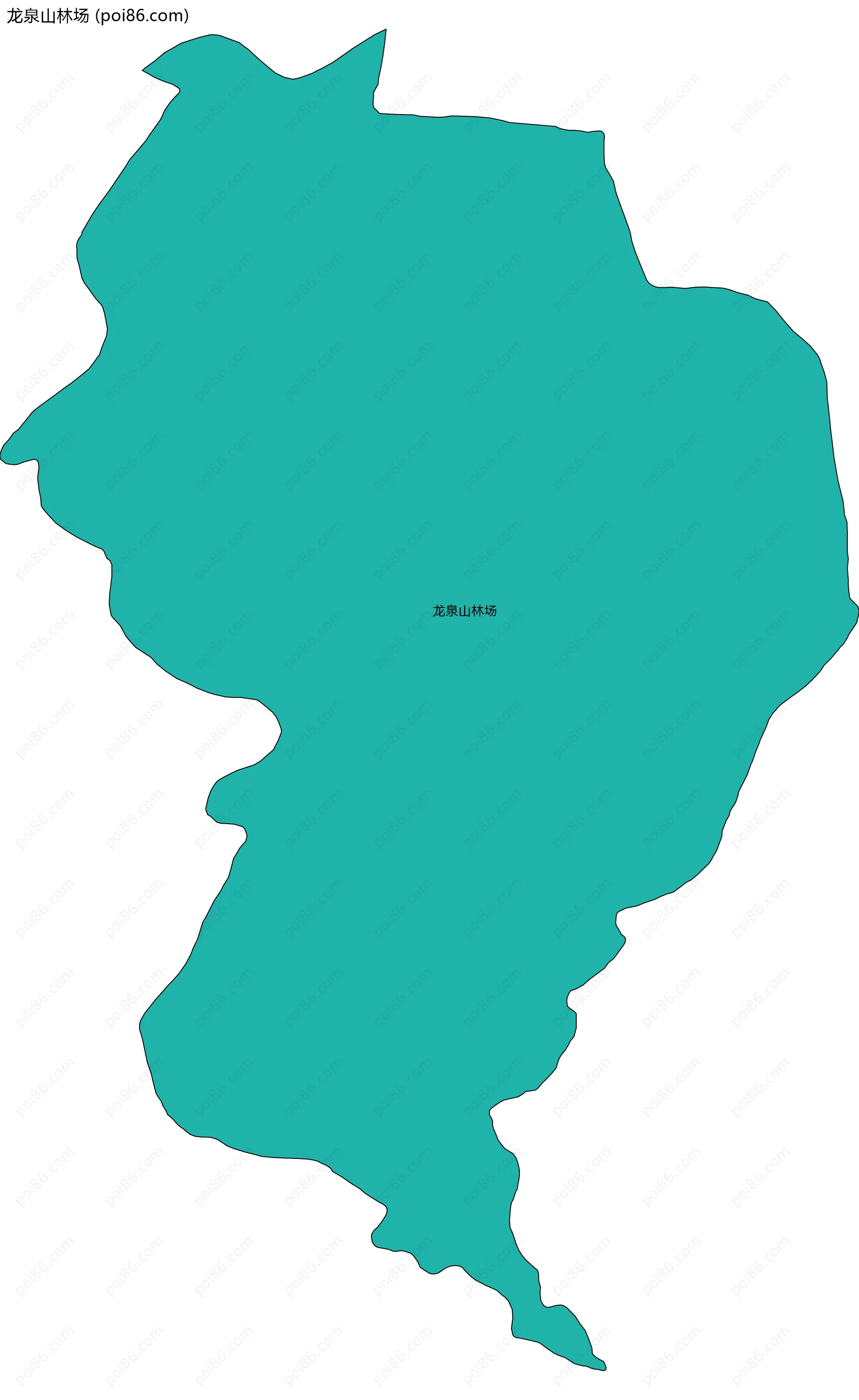 龙泉山林场边界地图