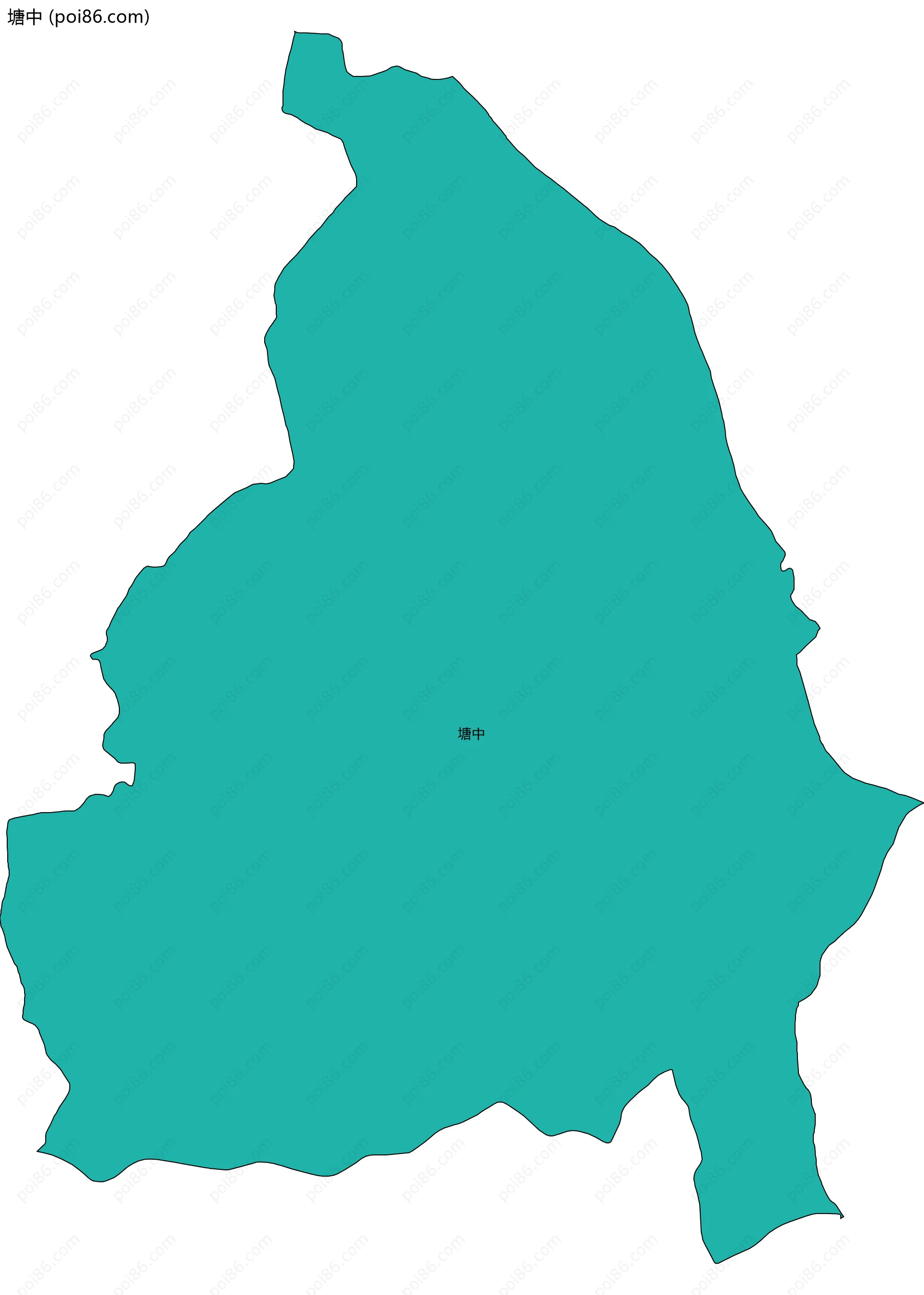 塘中边界地图