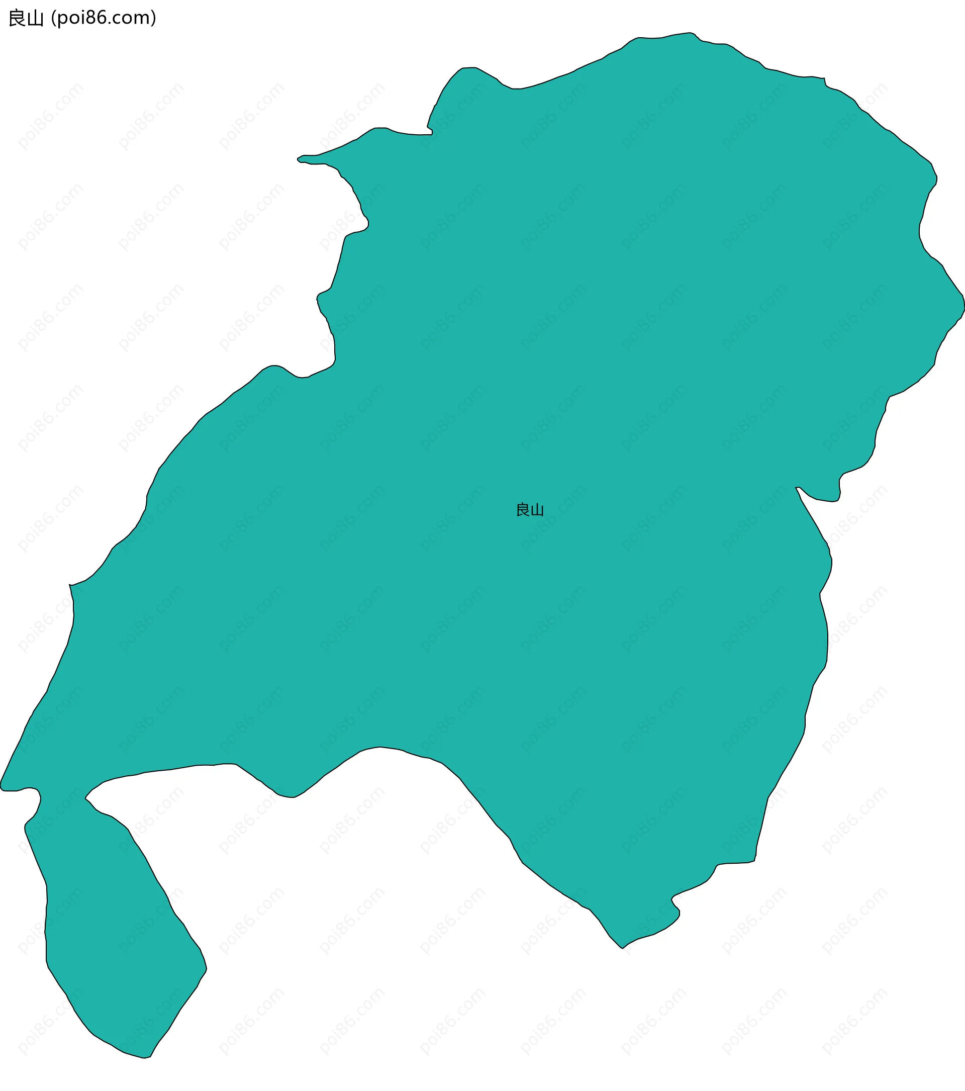 良山边界地图