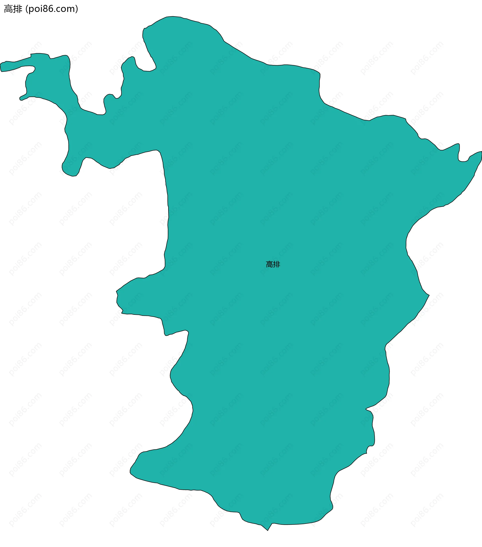 高排边界地图