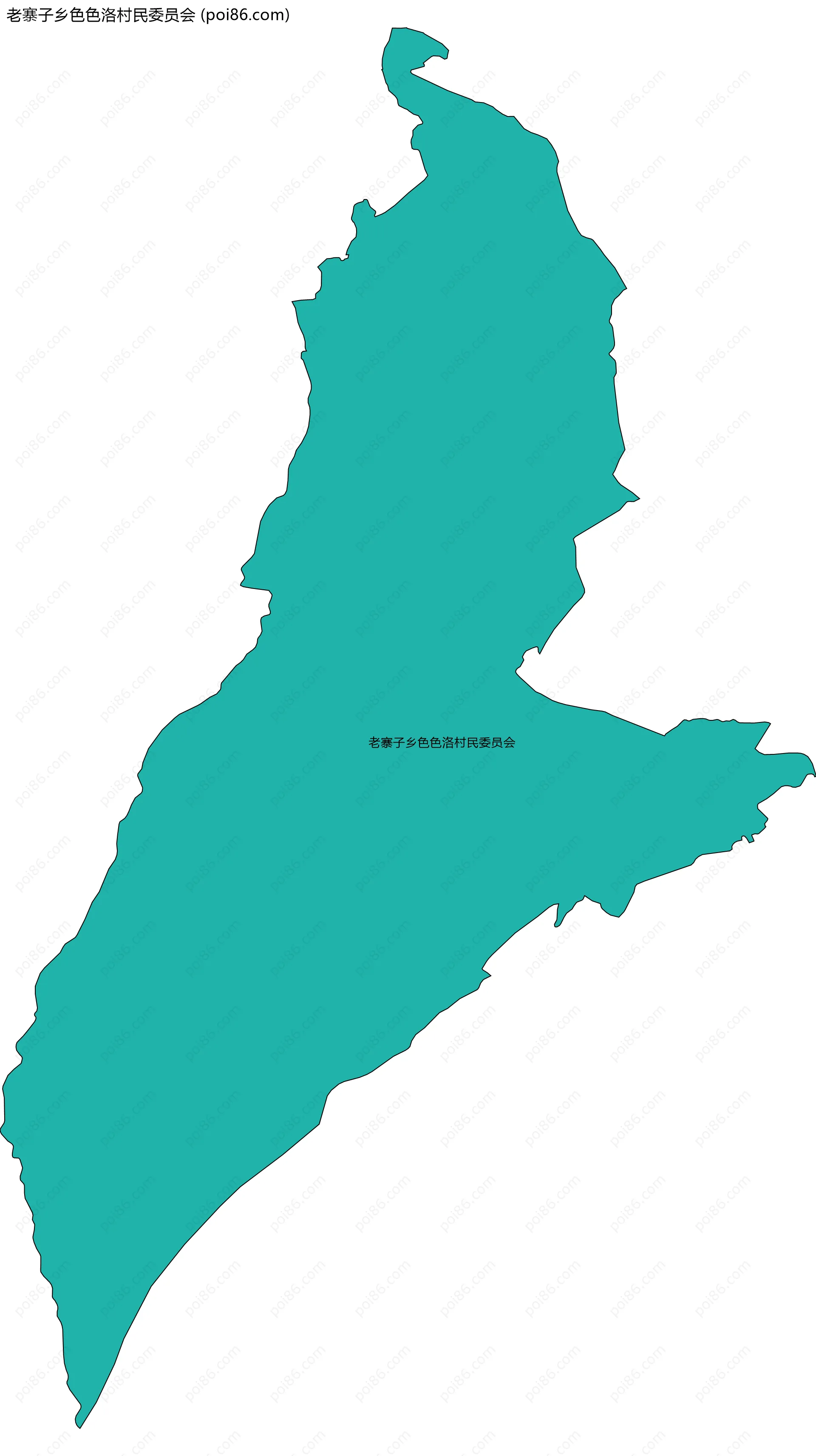 老寨子乡色色洛村民委员会边界地图