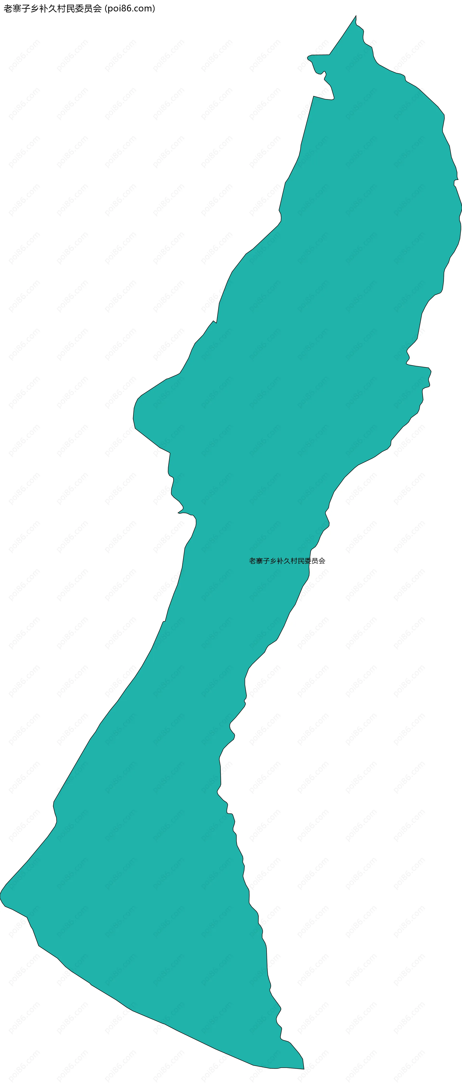 老寨子乡补久村民委员会边界地图