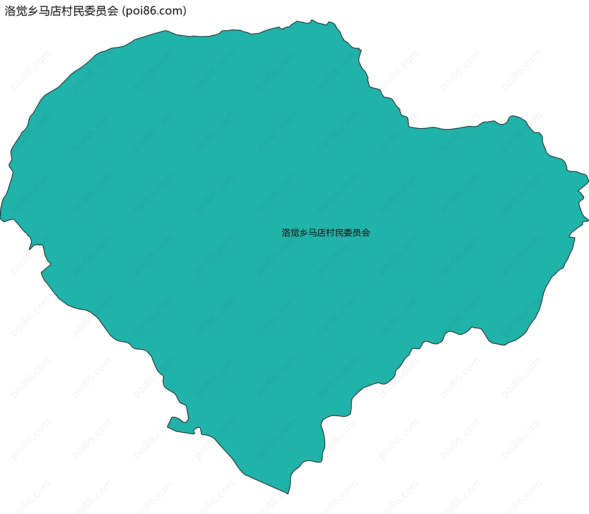 洛觉乡马店村民委员会边界地图