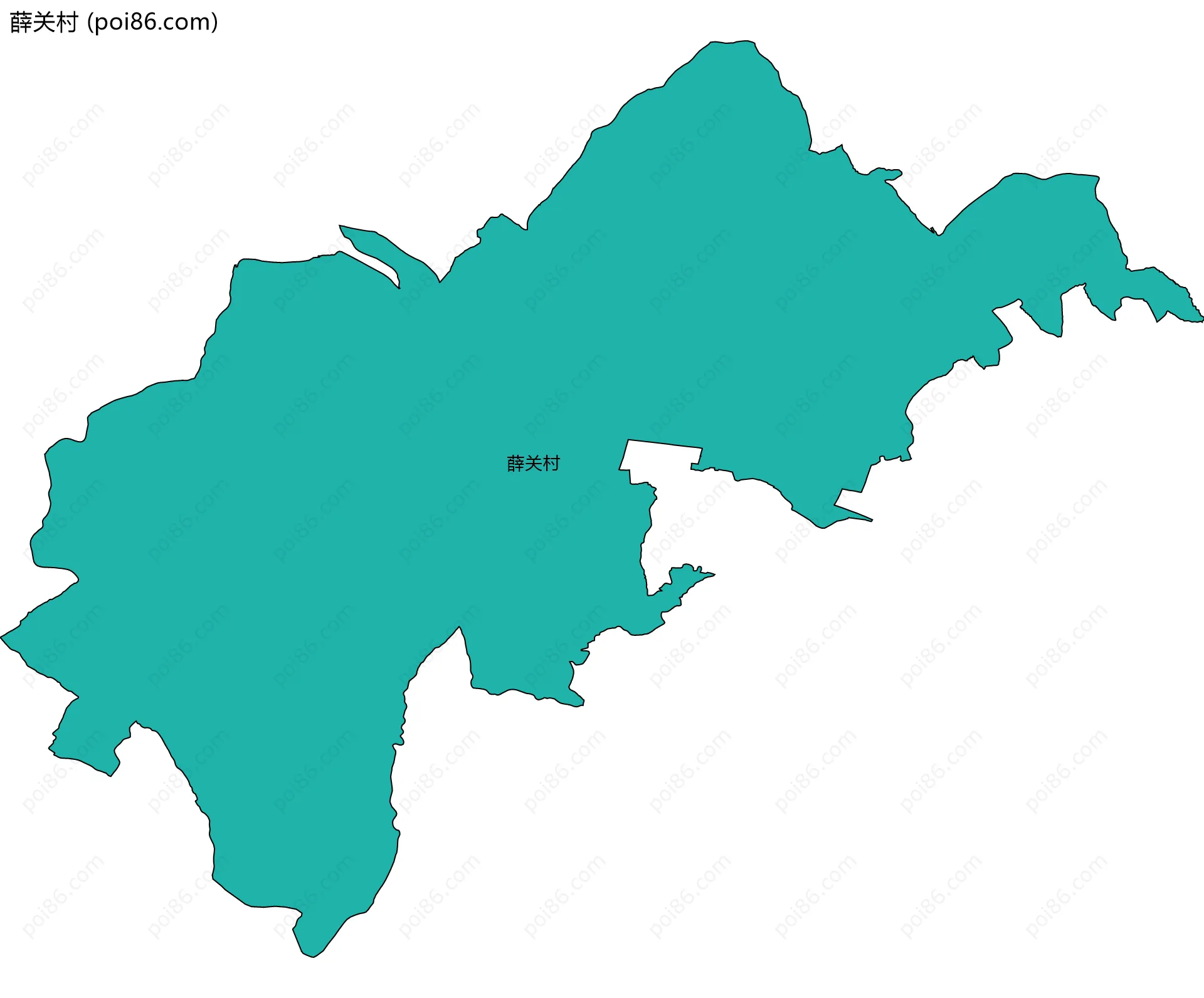 薛关村边界地图