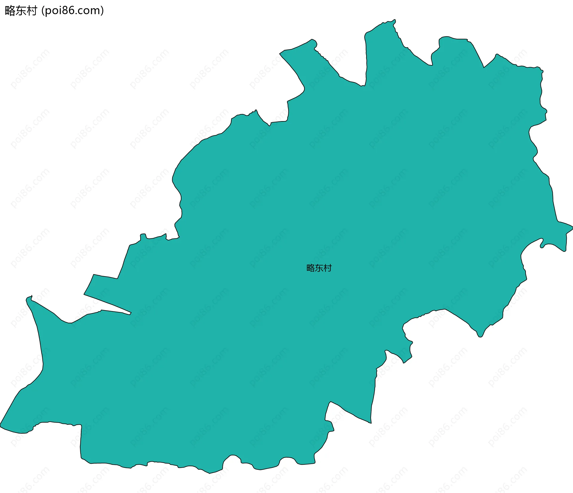 略东村边界地图