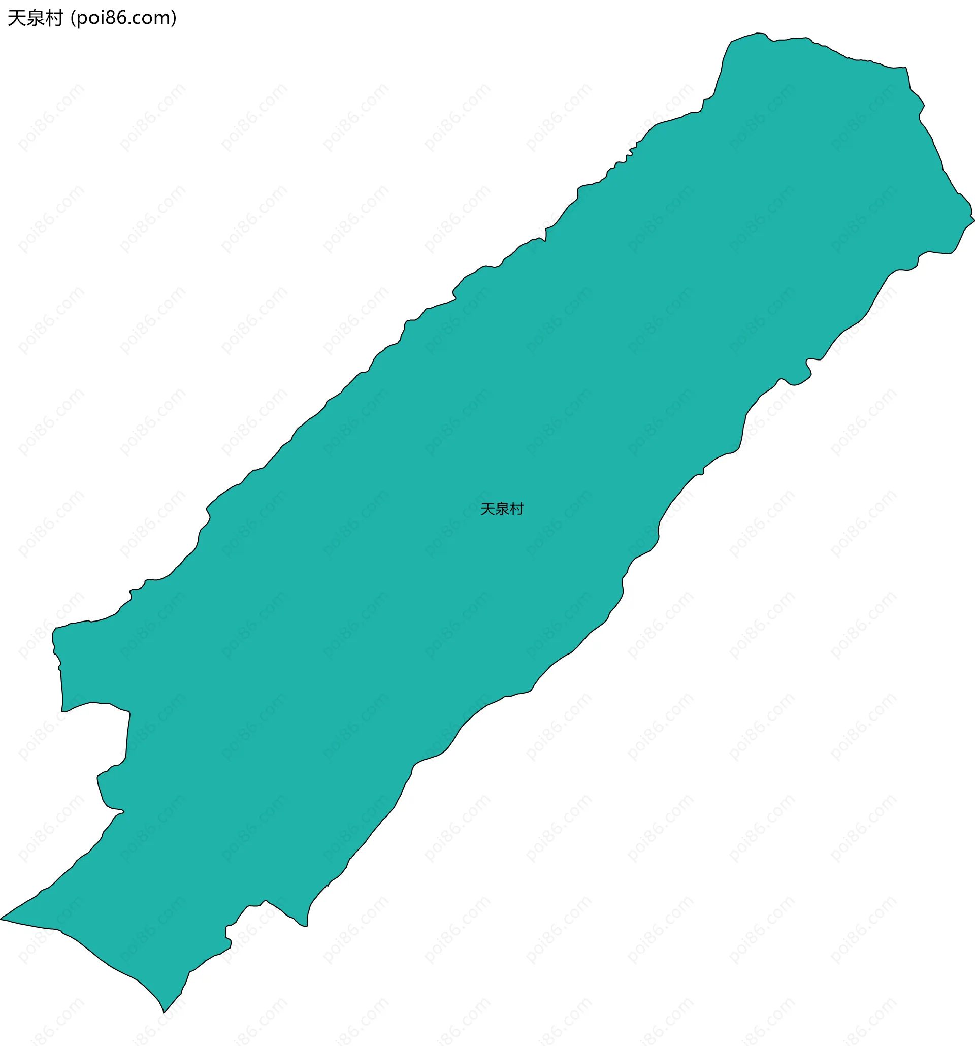天泉村边界地图