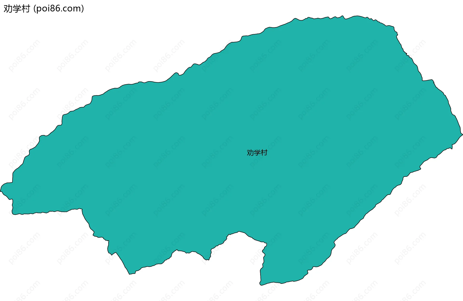 劝学村边界地图