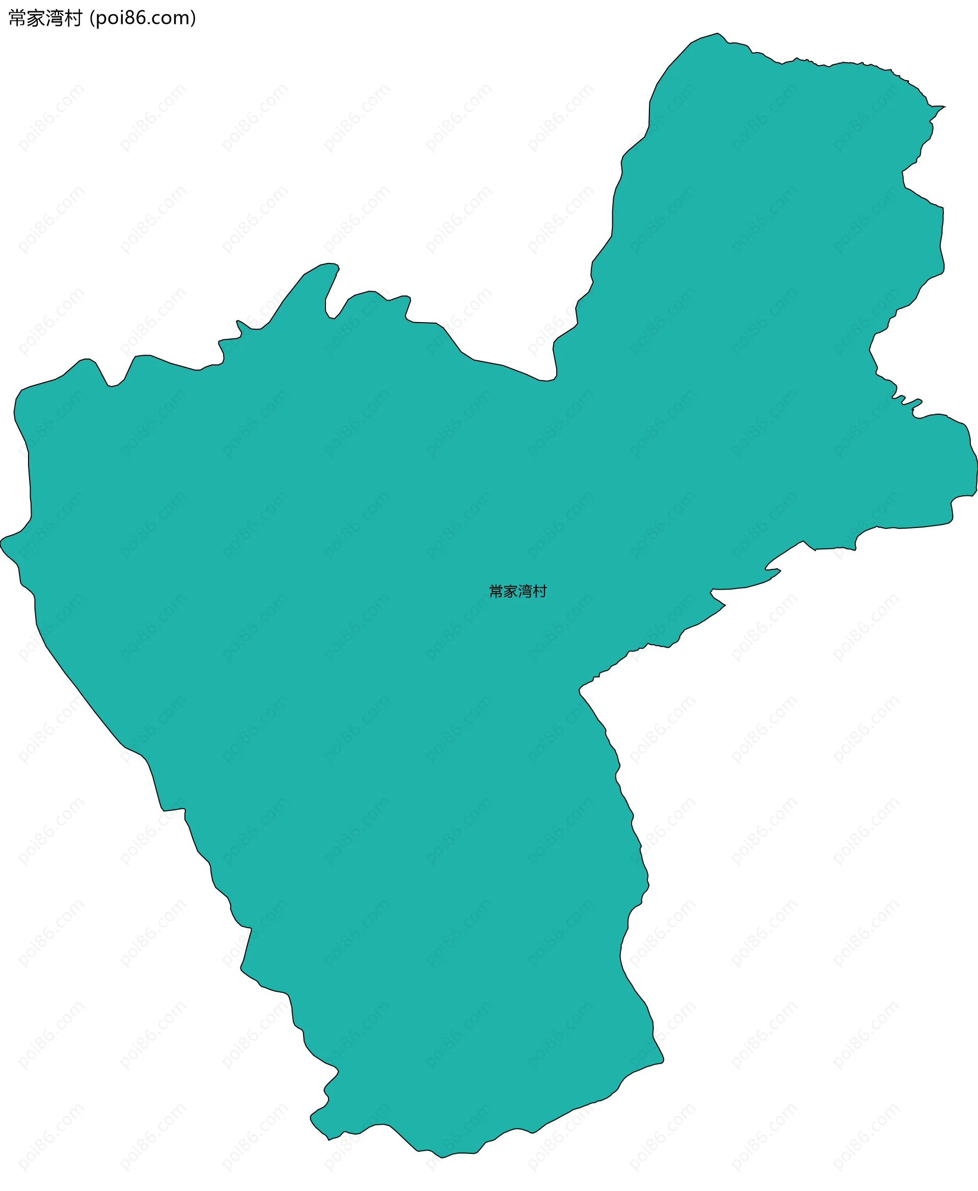 常家湾村边界地图