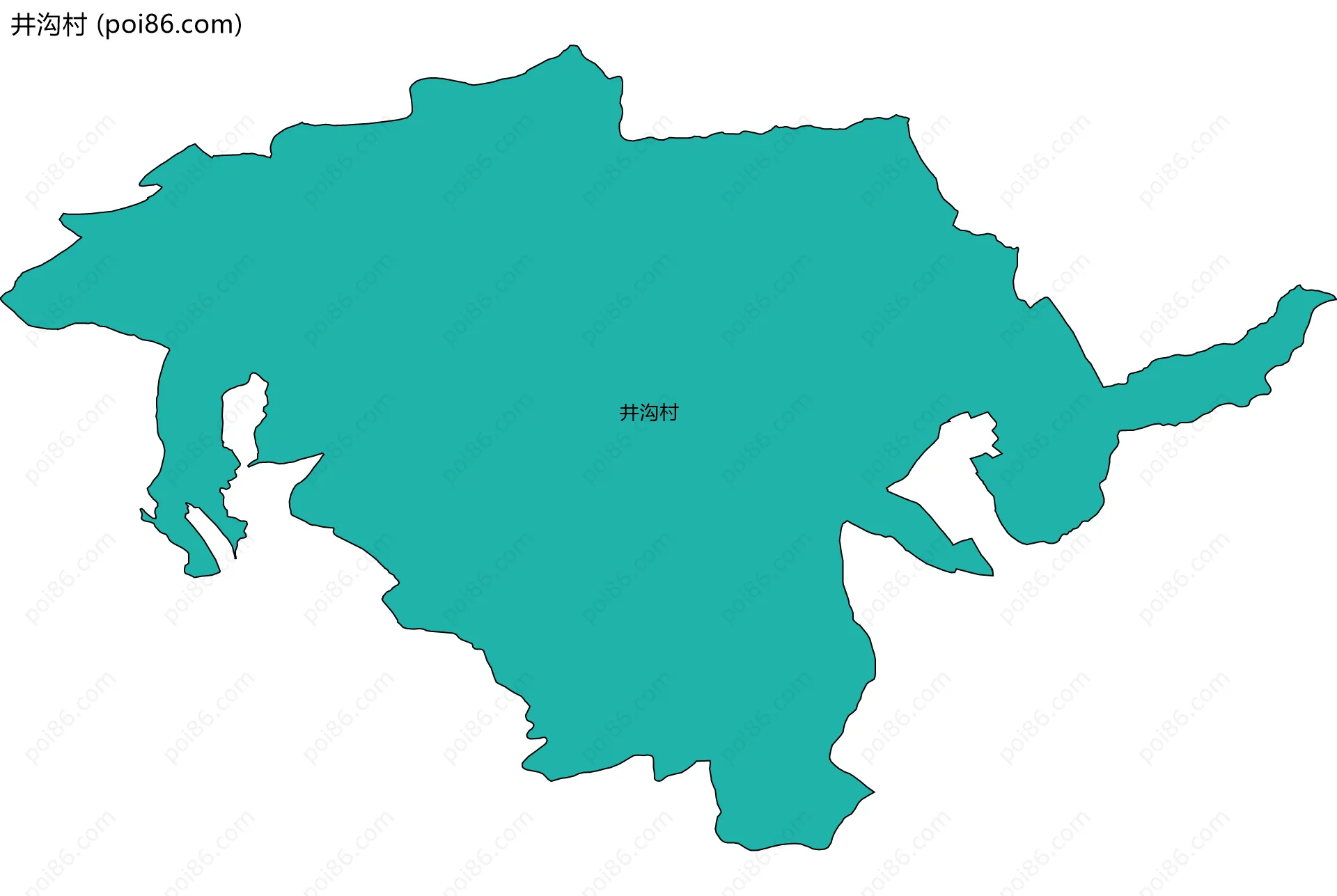 井沟村边界地图