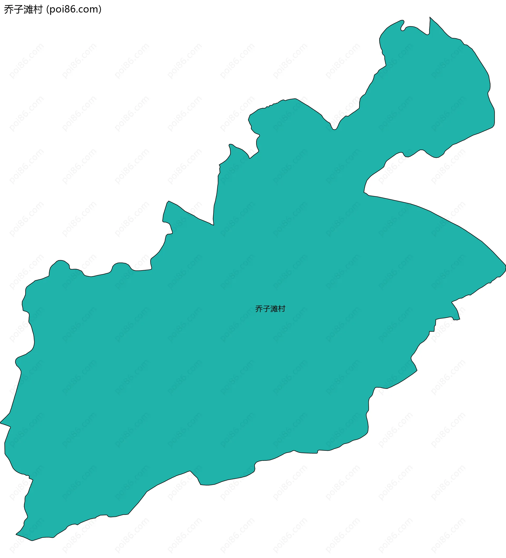 乔子滩村边界地图