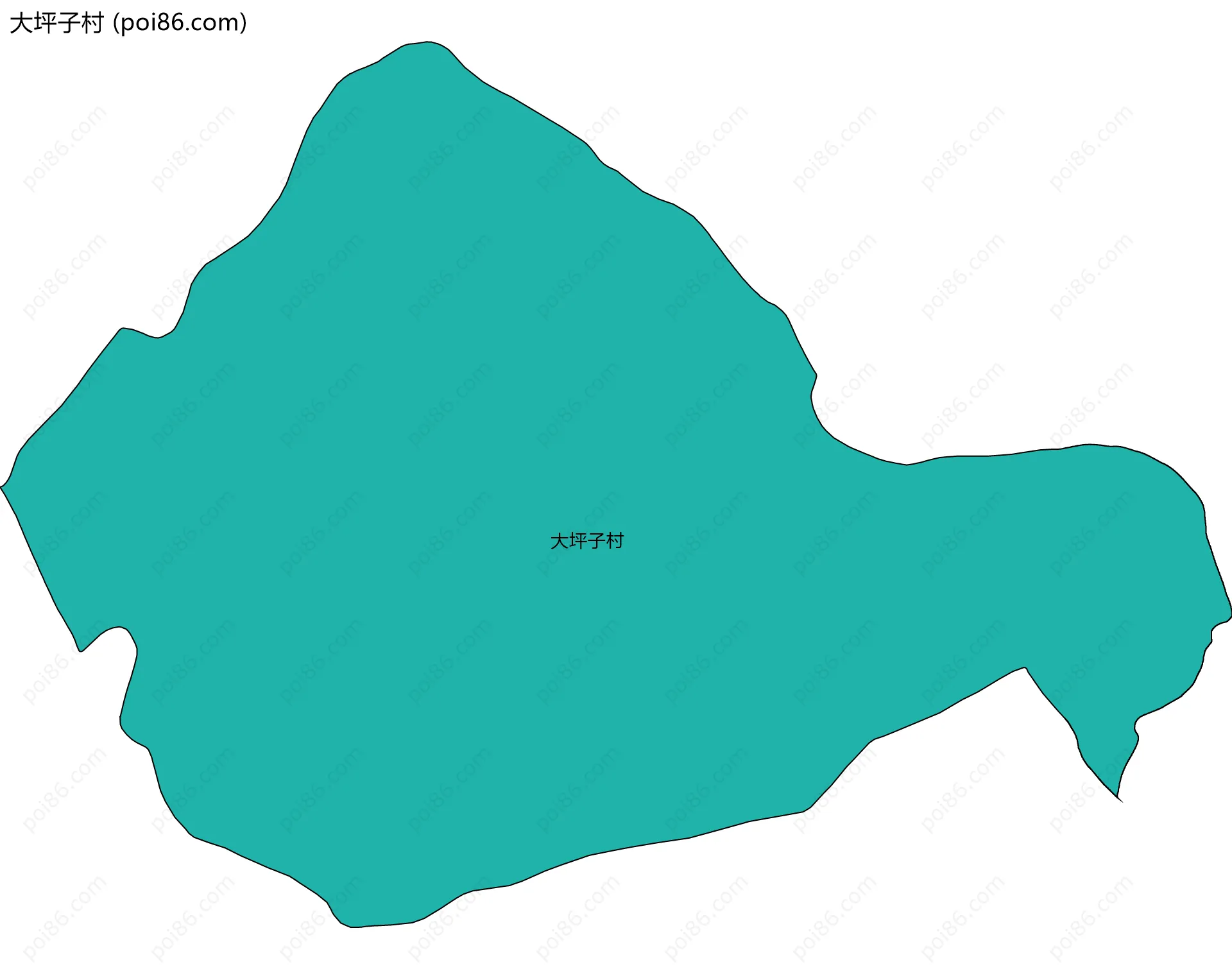 大坪子村边界地图