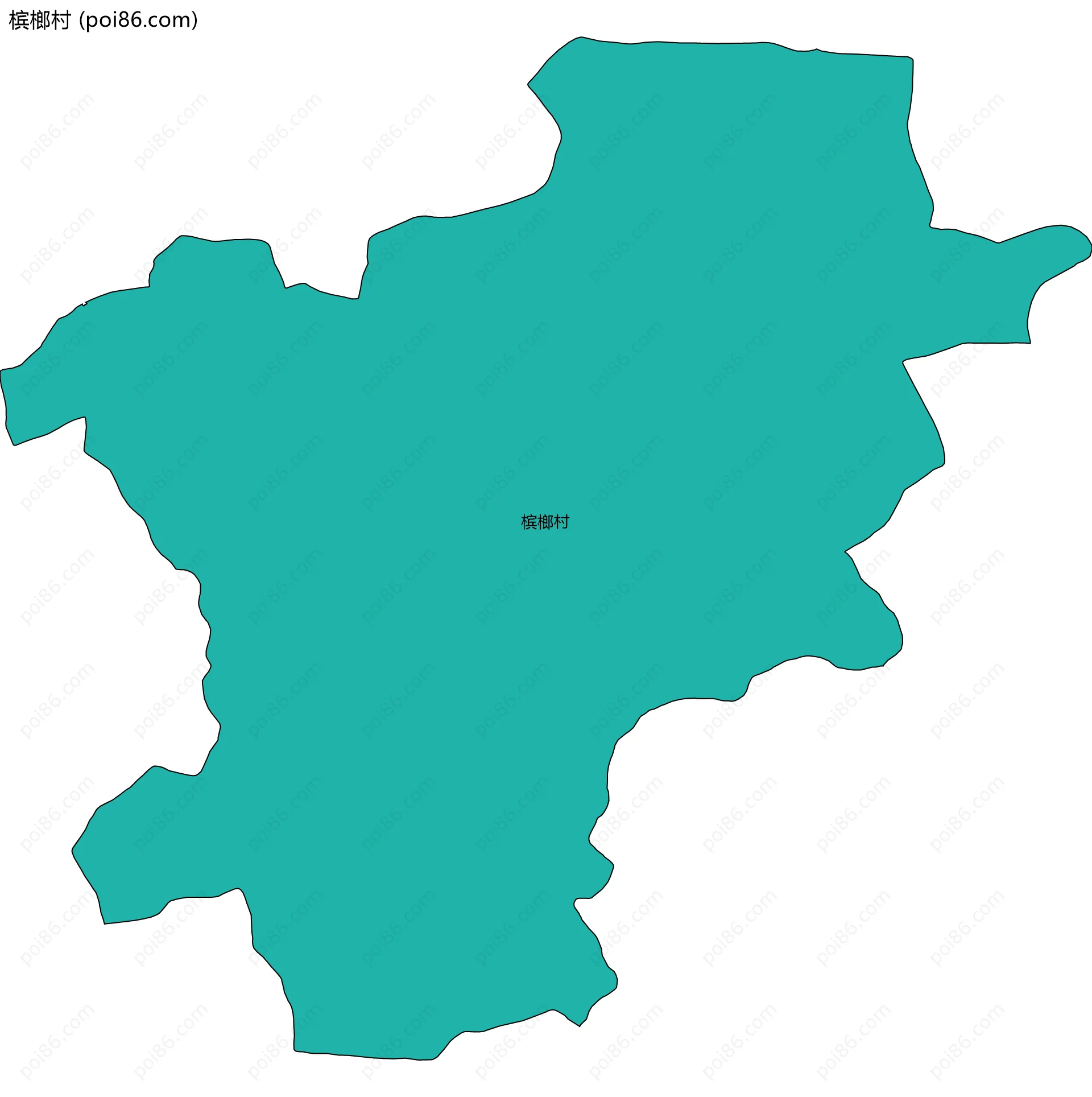 槟榔村边界地图