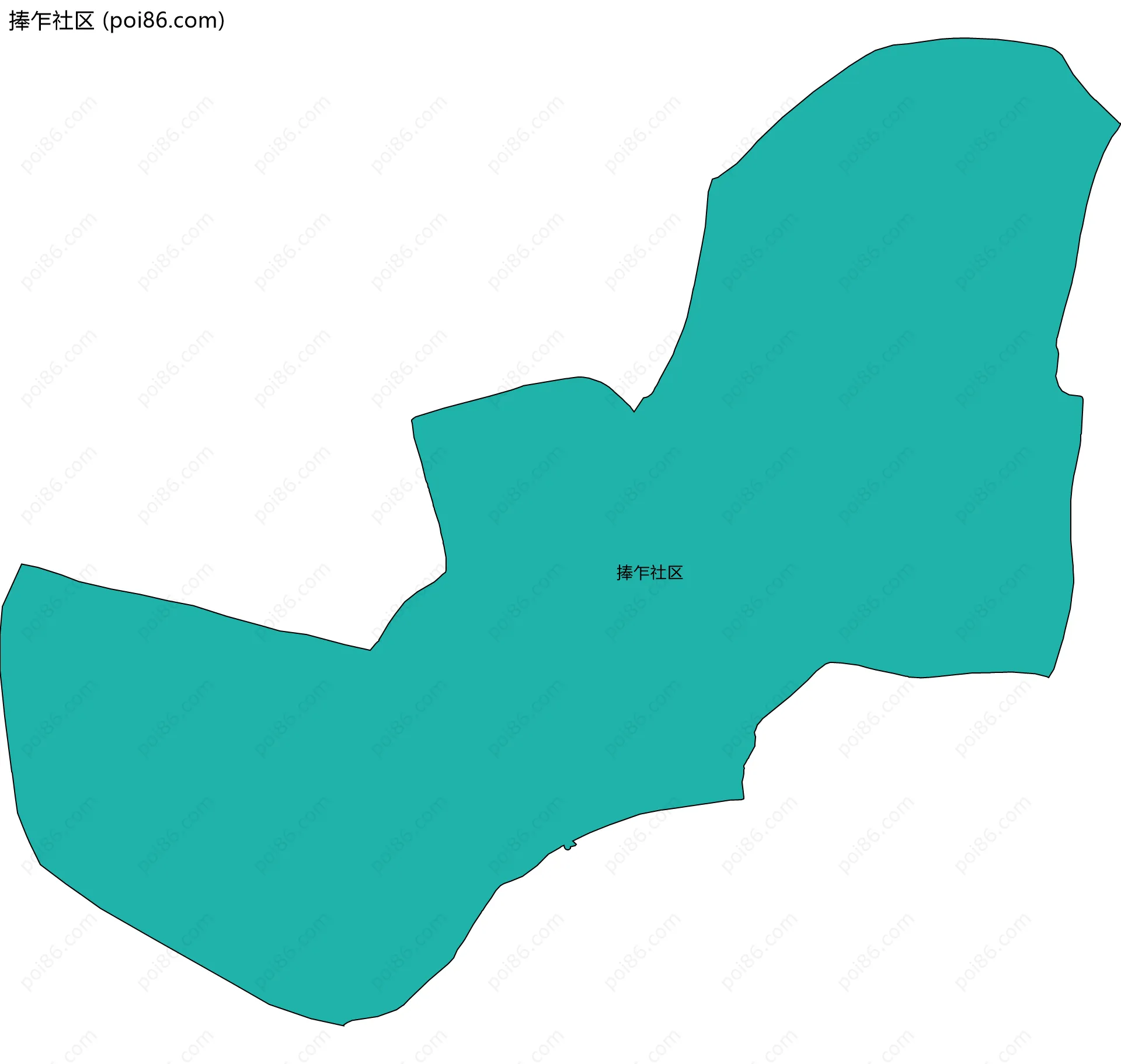 捧乍社区边界地图
