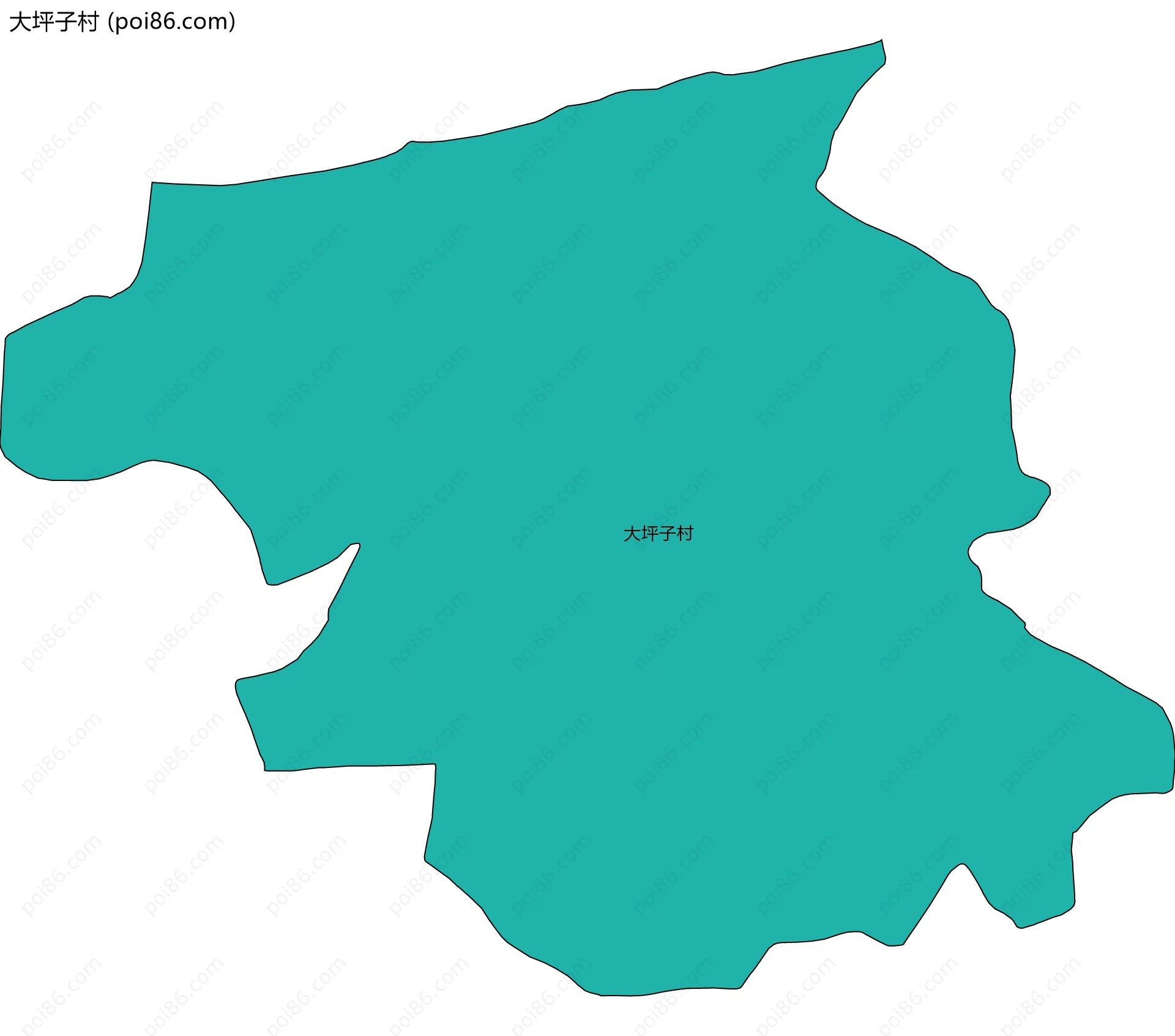大坪子村边界地图