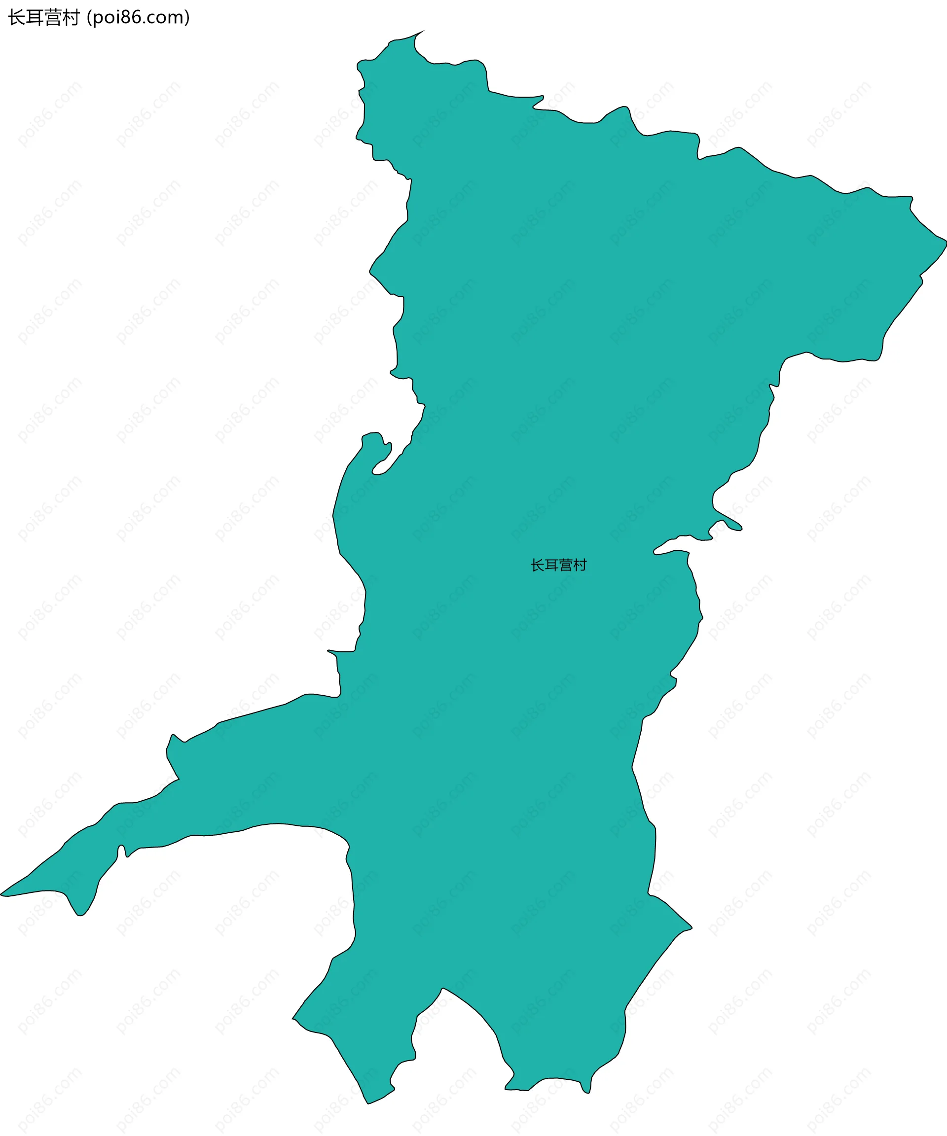 长耳营村边界地图