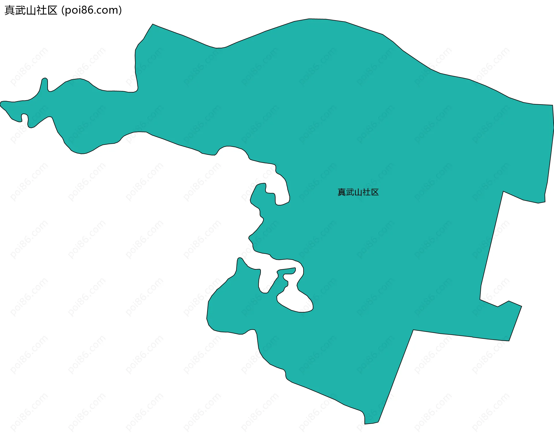 真武山社区边界地图