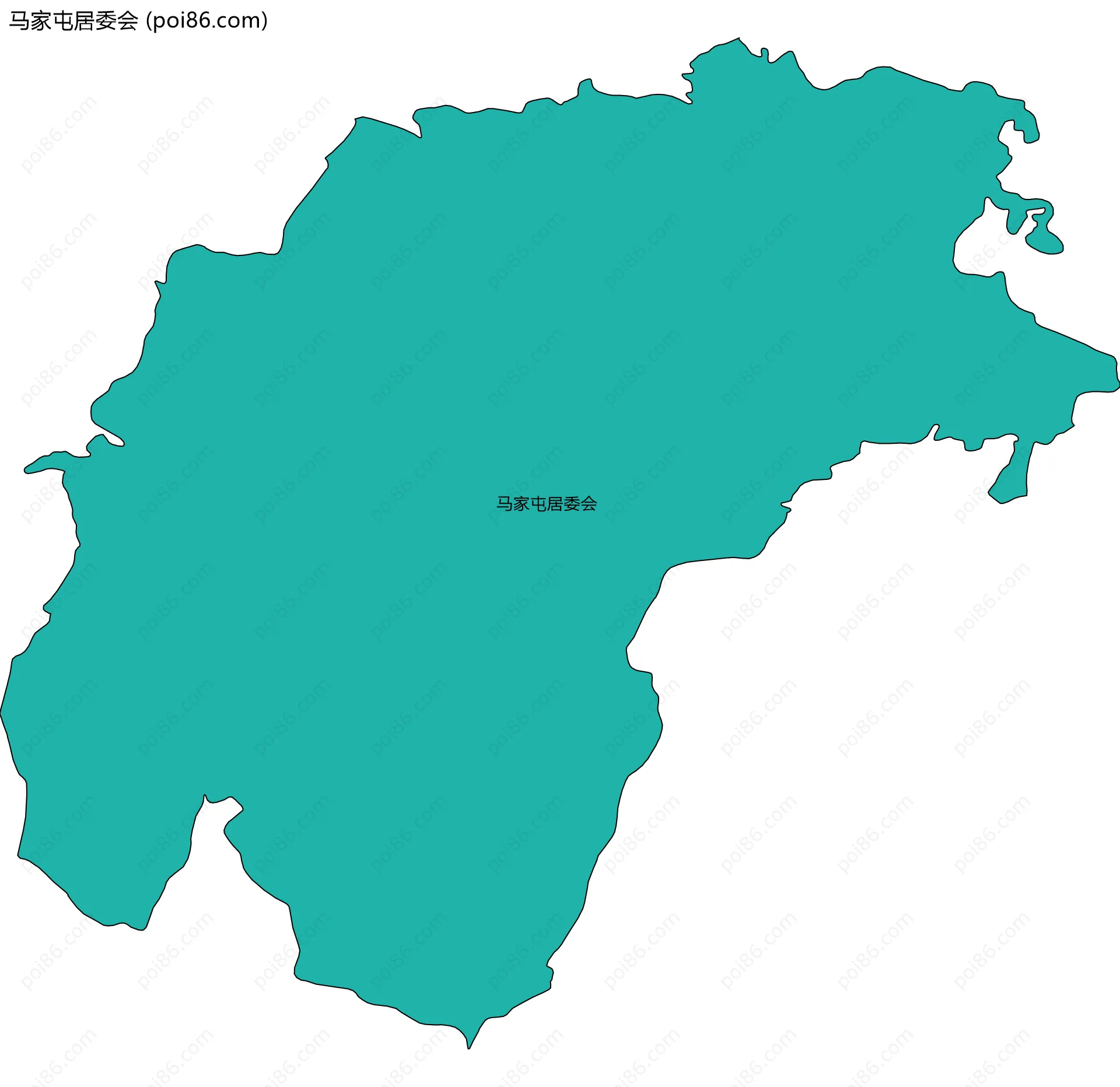 马家屯居委会边界地图