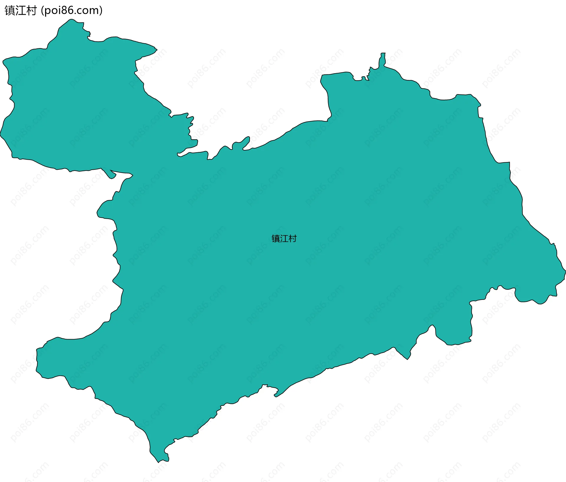 镇江村边界地图