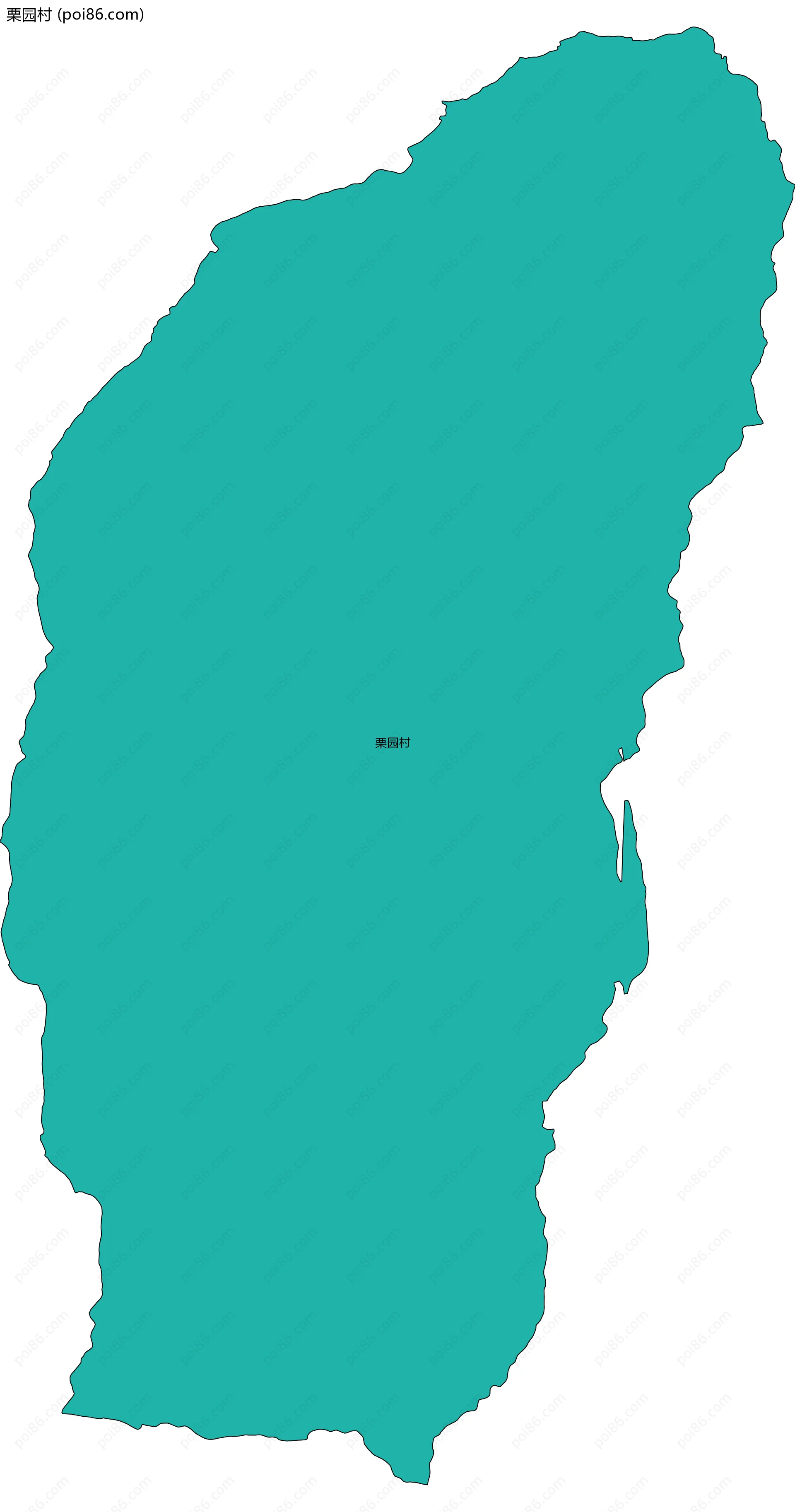 栗园村边界地图