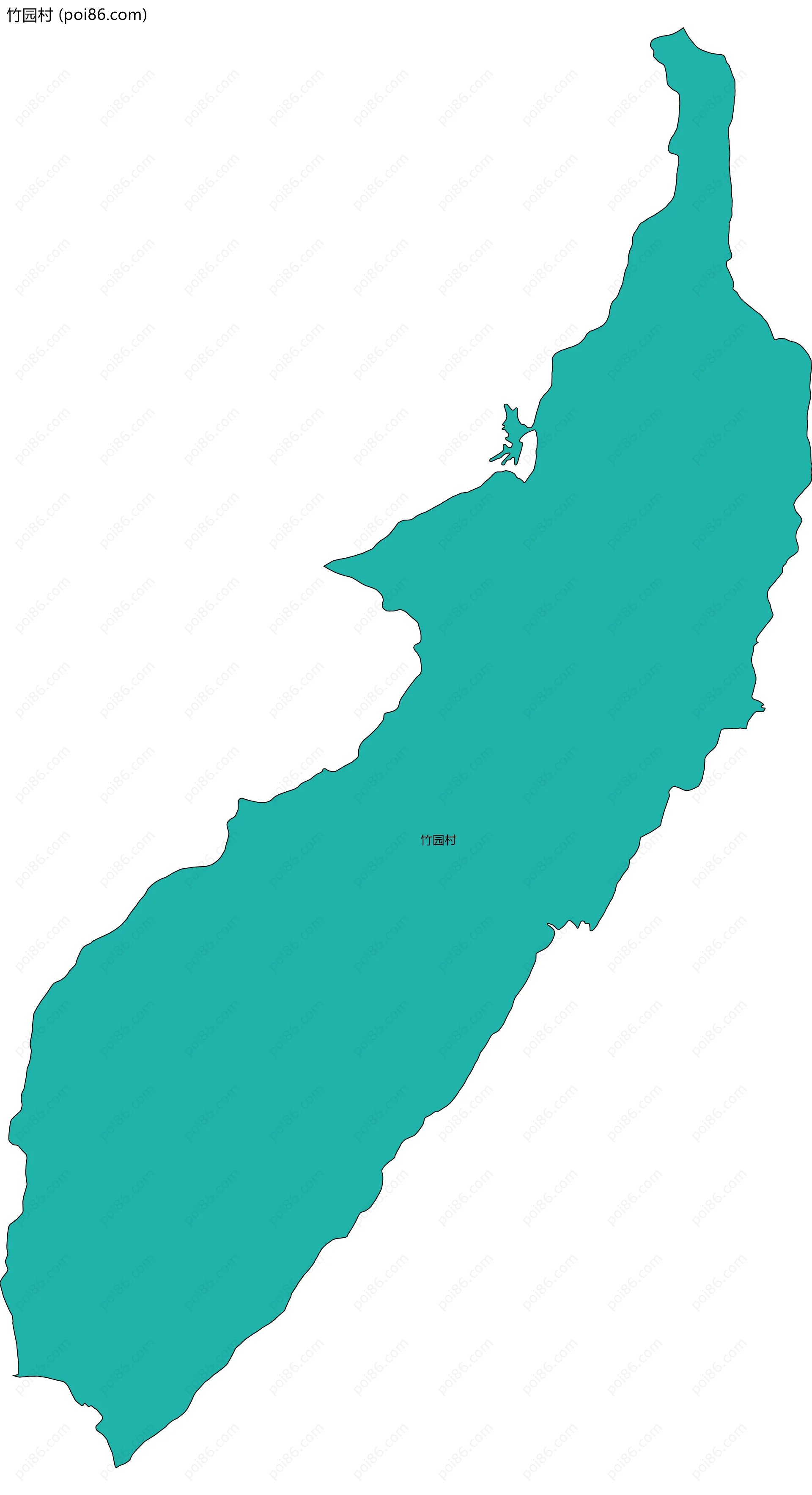 竹园村边界地图