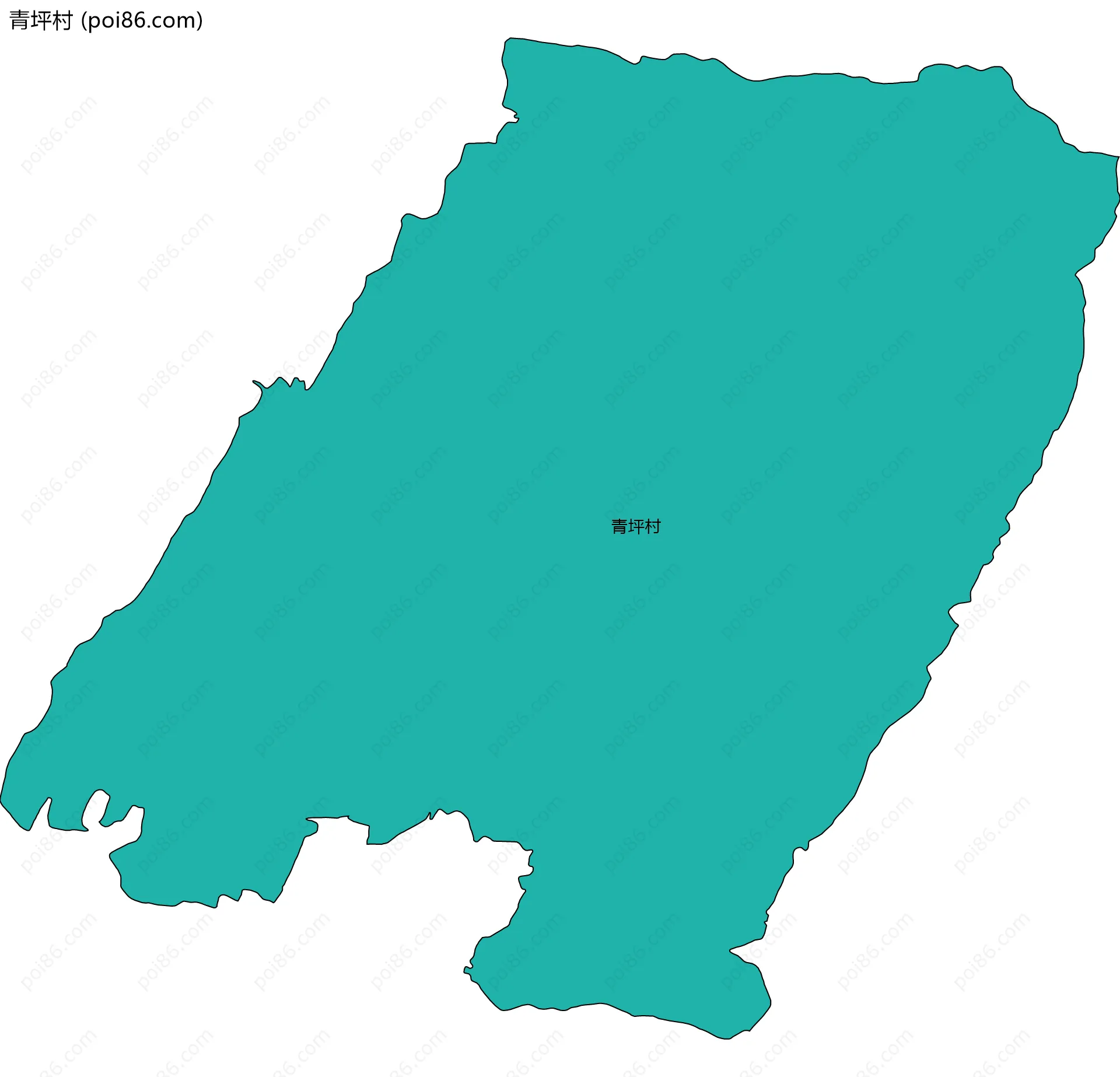 青坪村边界地图