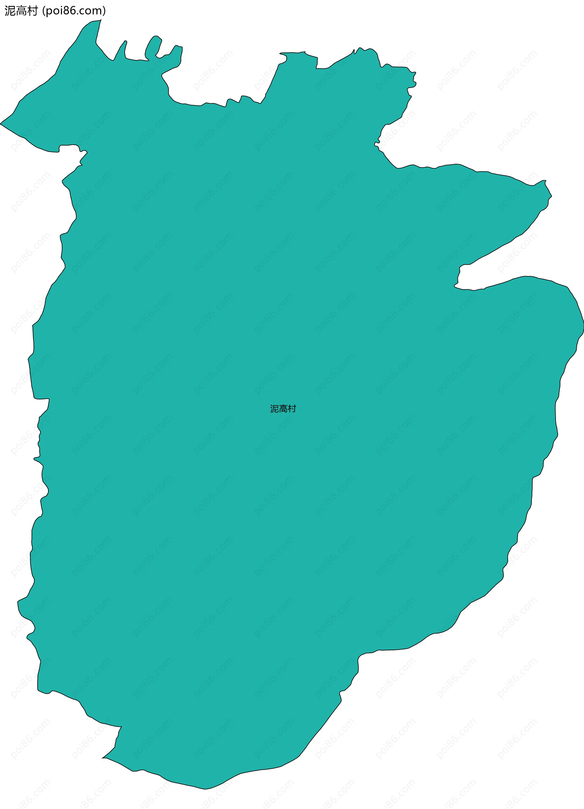 泥高村边界地图