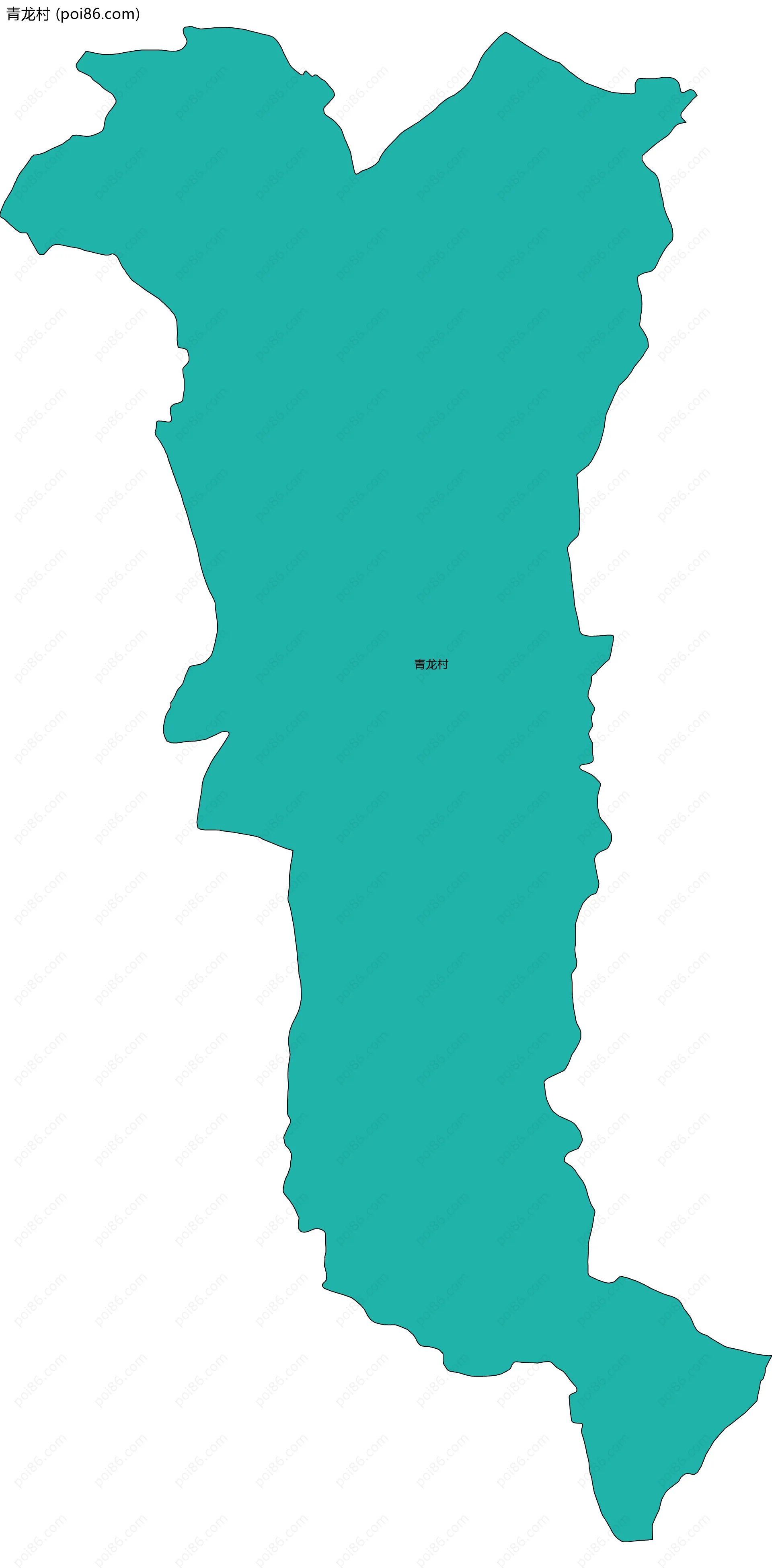 青龙村边界地图