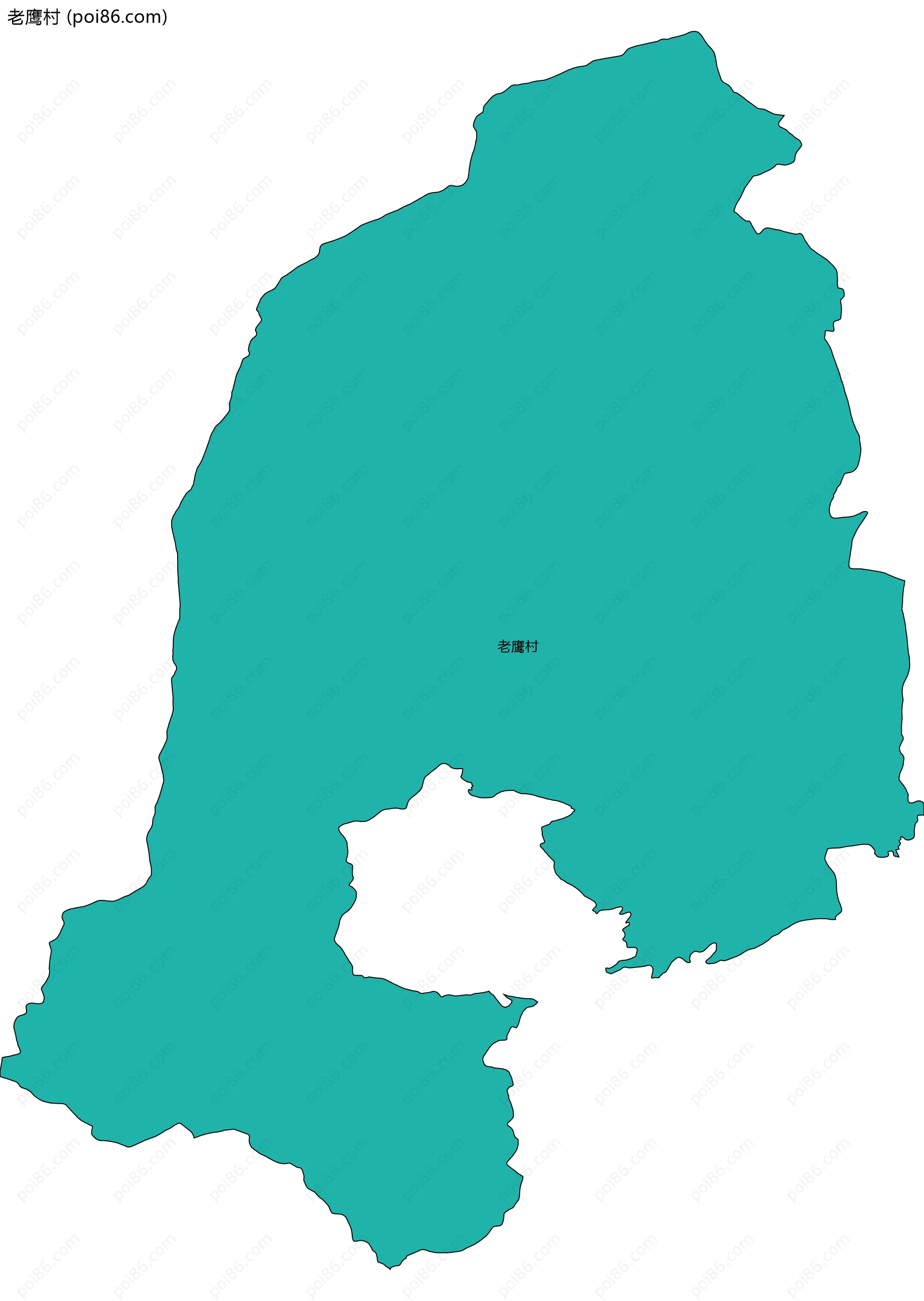 老鹰村边界地图