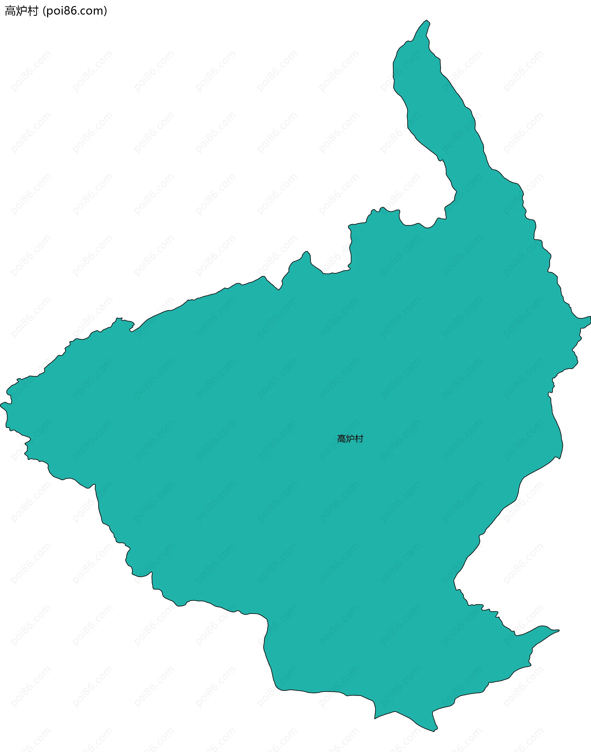 高炉村边界地图