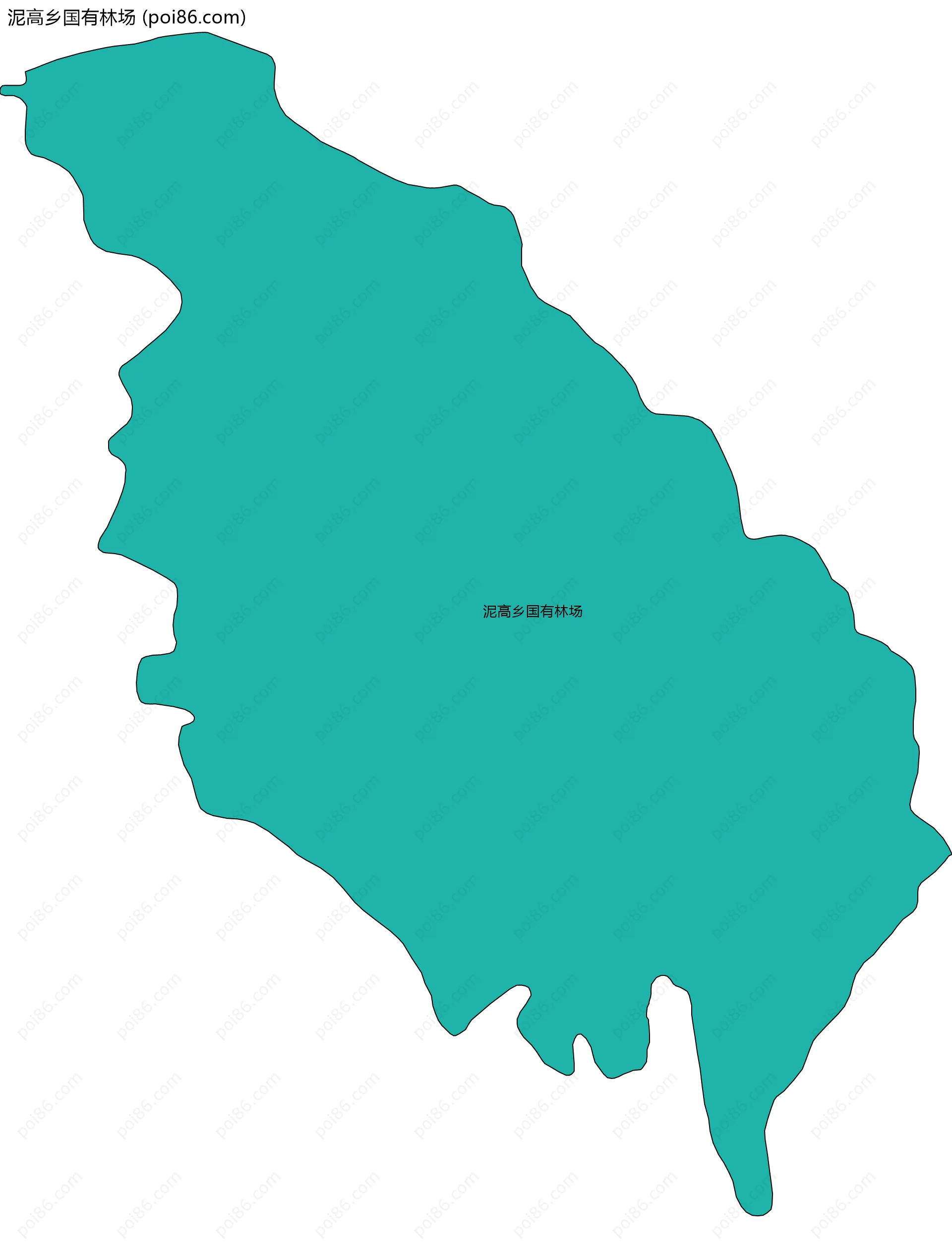 泥高乡国有林场边界地图