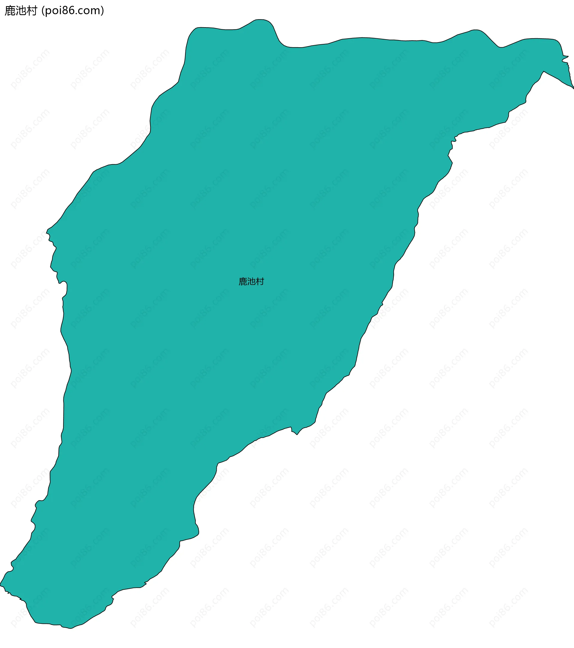 鹿池村边界地图