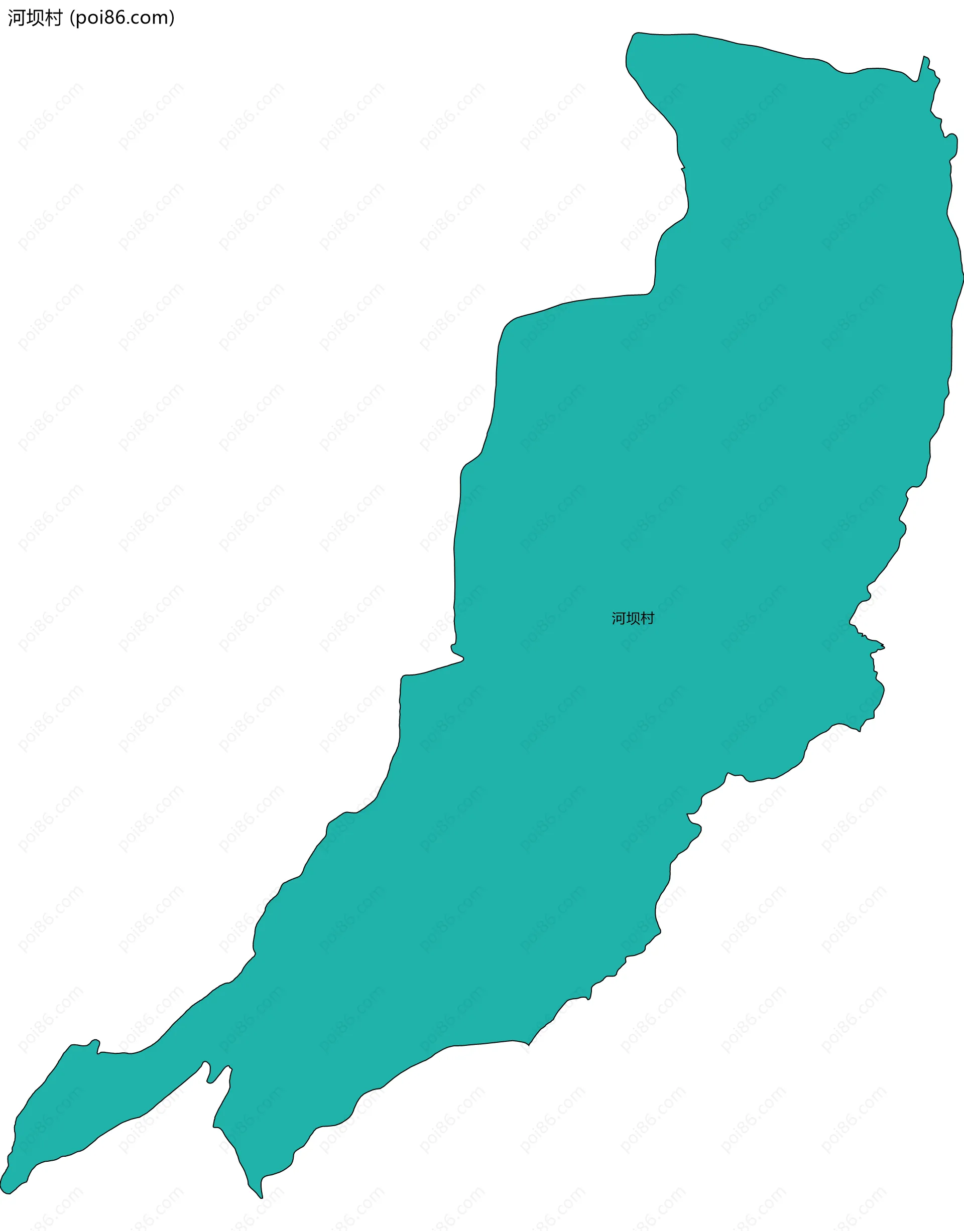 河坝村边界地图