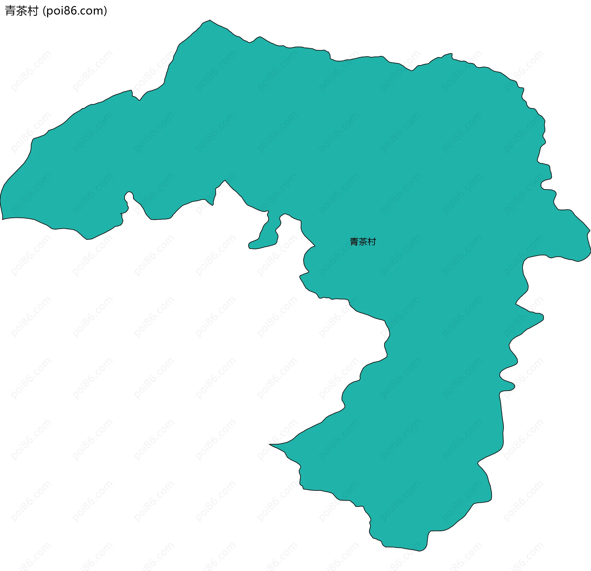 青茶村边界地图